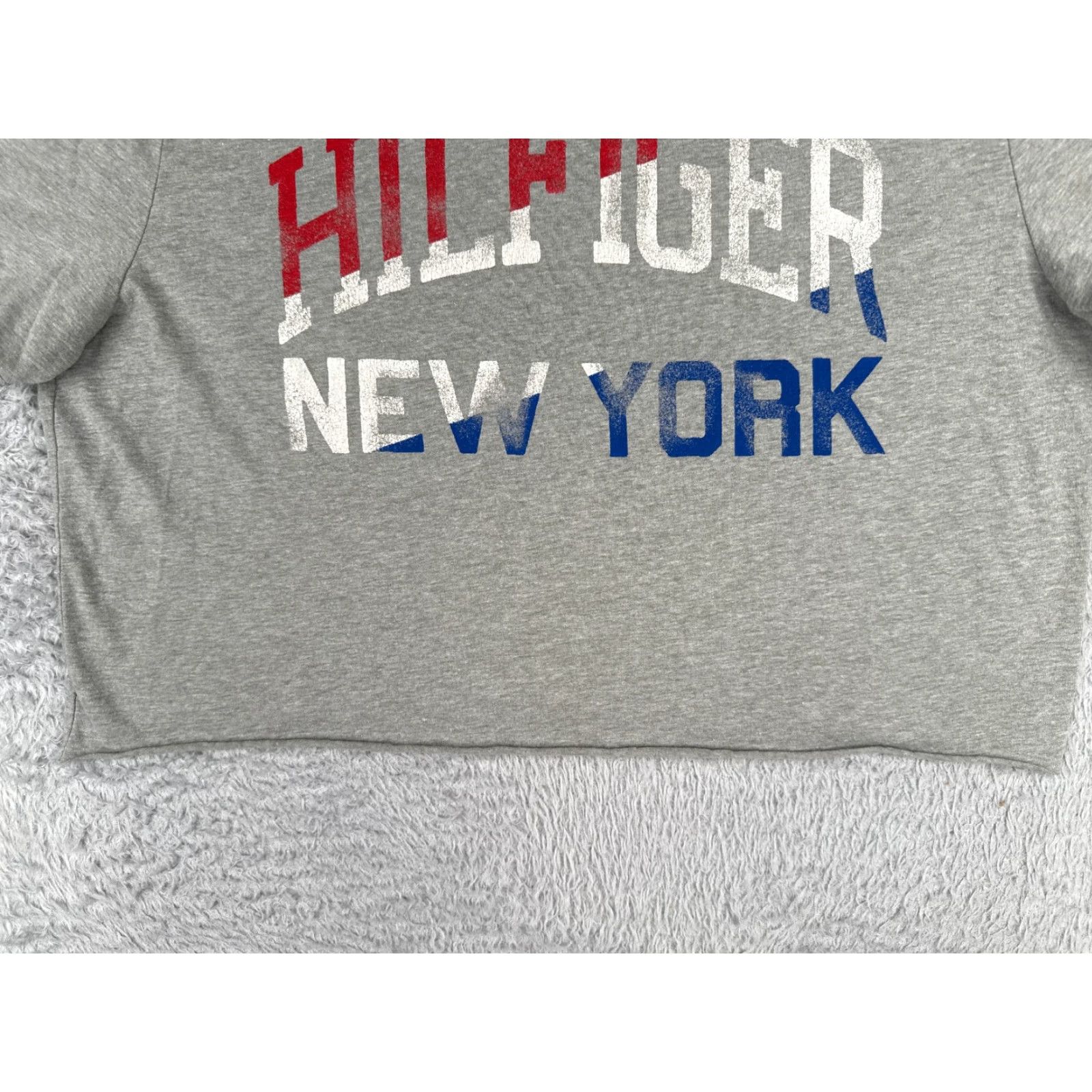 Tommy Hilfiger Tommy Hilfiger Gray Crop Shirt Women Medium Cotton Short Sleeve Crew Neck Casual T-Shirt Classic Size M / US 6-8 / IT 42-44 - 5 Thumbnail