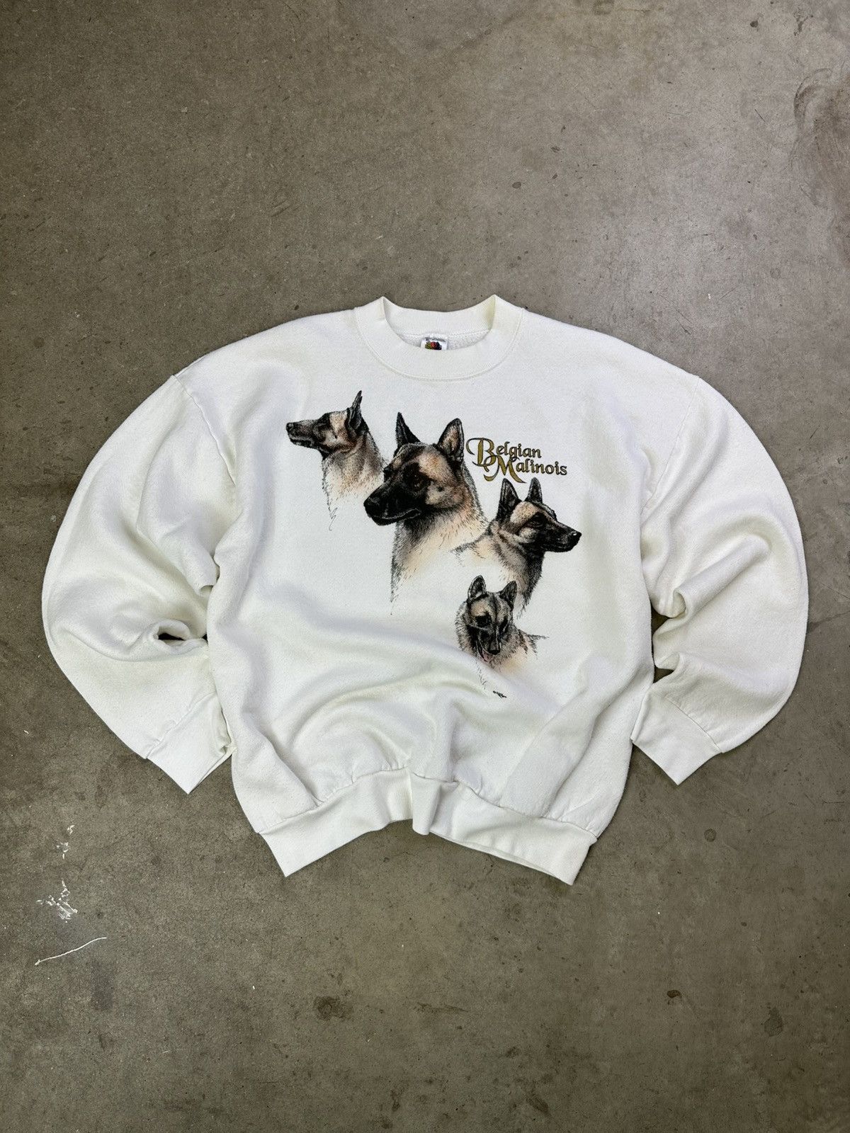 Vintage Vintage Dog Sweatshirt 90s Animal Crewneck Belgian Malinois Size US XL / EU 56 / 4 - 1 Thumbnail