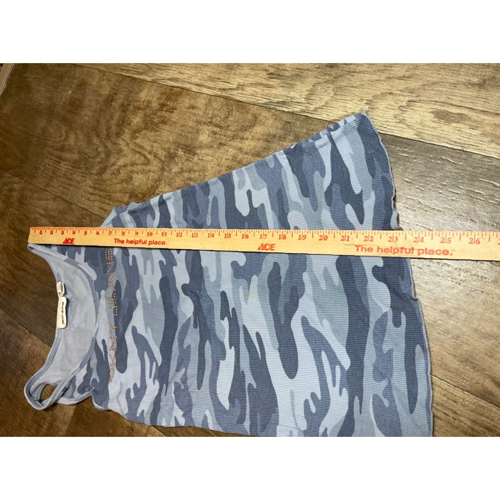 DKNY DKNY Jeans Outfit Tank Top Womens Small & Shorts 28x11 Blue Camo Camouflage Size S / US 4 / IT 40 - 5 Thumbnail