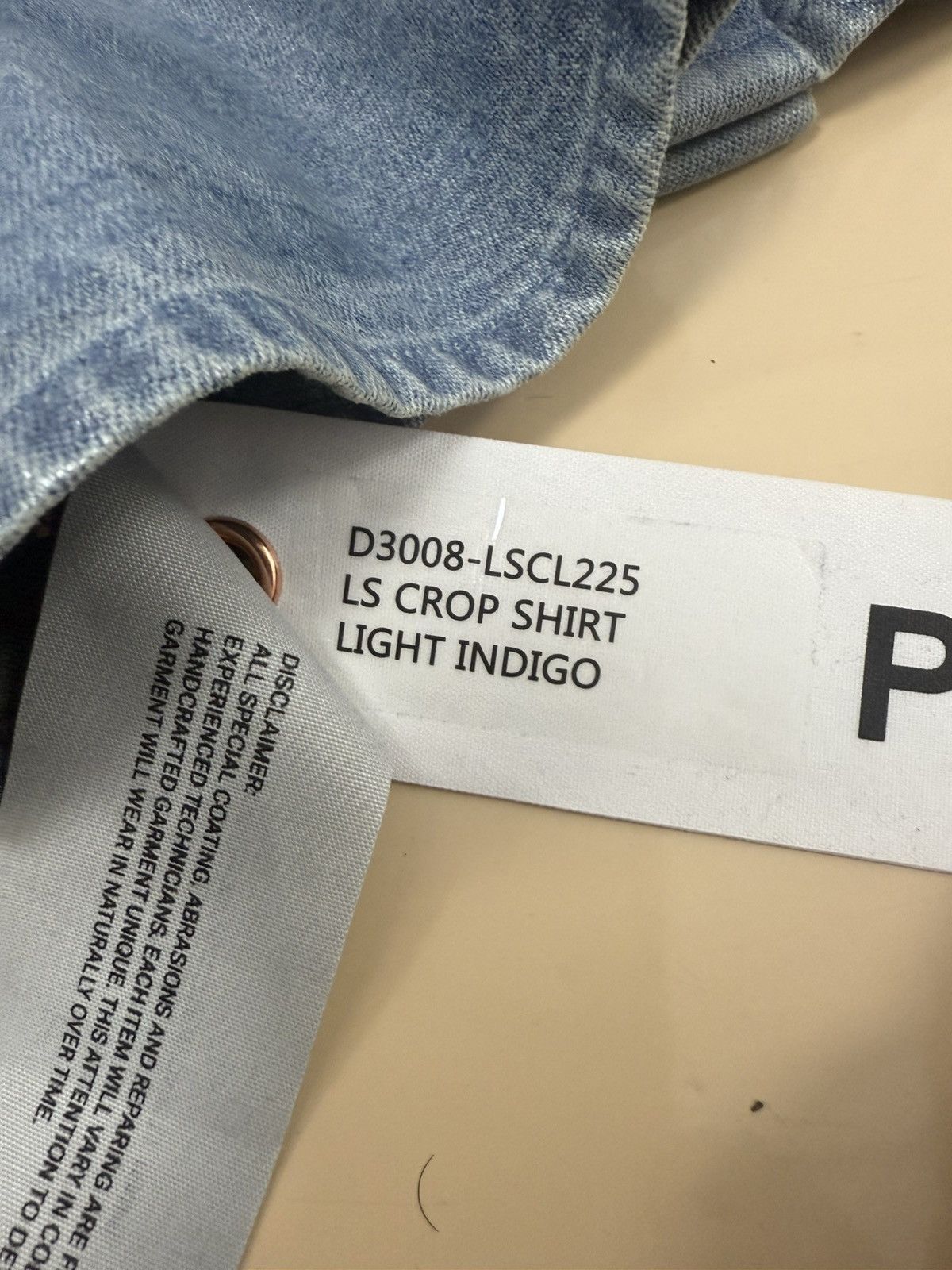 Other Purple Brand Crop Shirt Light Indigo Size S / US 4 / IT 40 - 2 Thumbnail