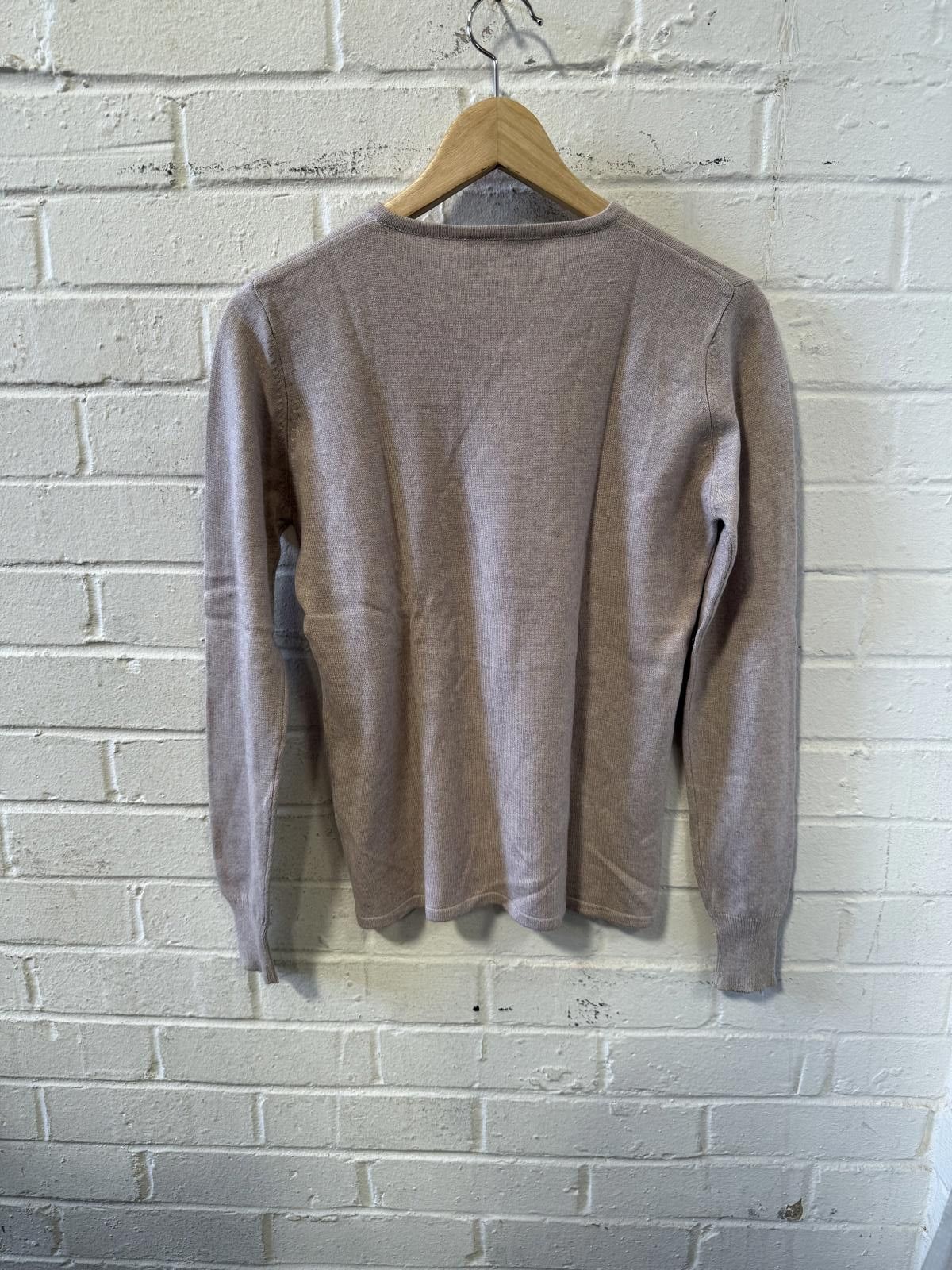 Designer Betty Barclay Women's V-Neck Sweater in Light Beige Size S / US 4 / IT 40 - 1 Thumbnail