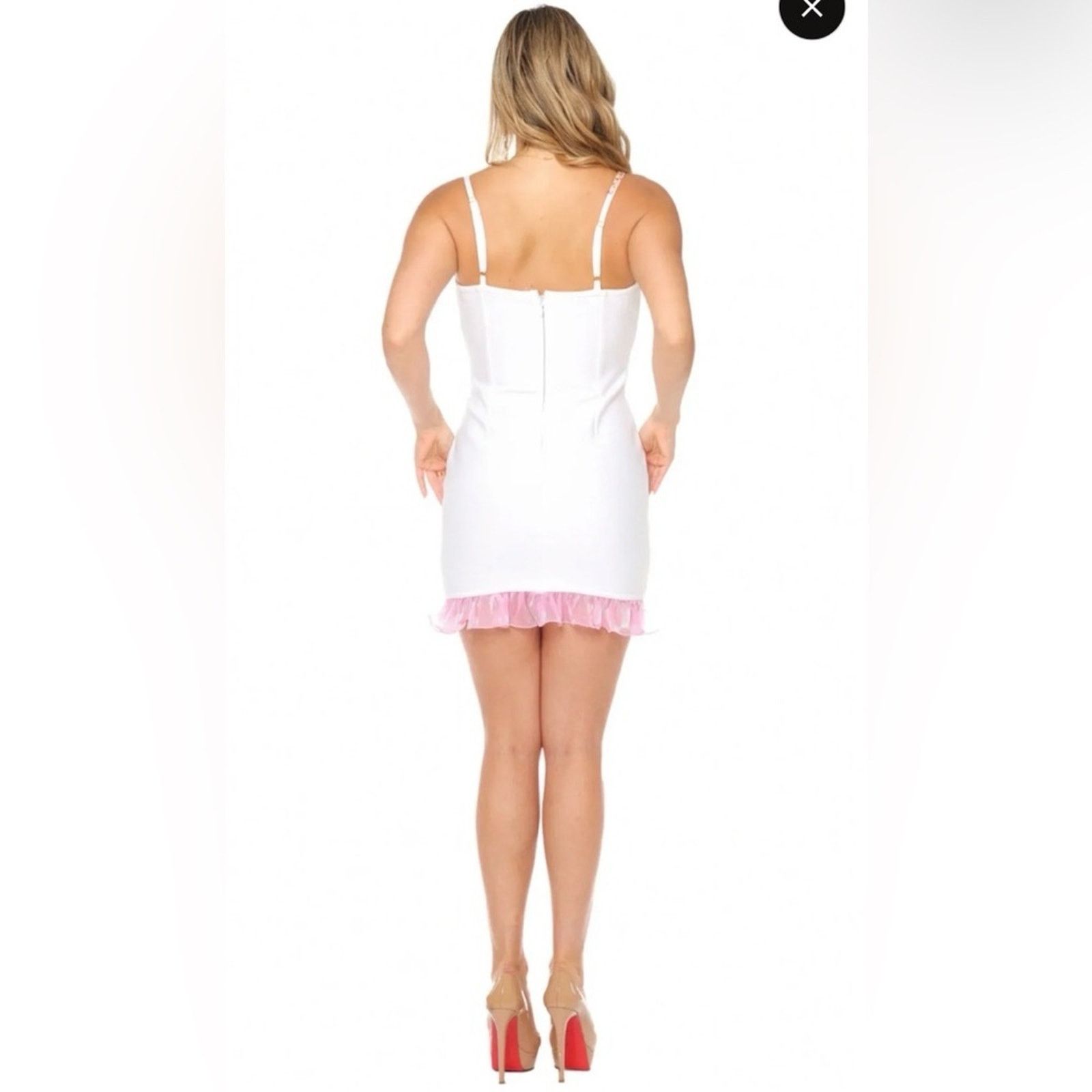 Other White Silk Mini Dress with Colorful Sequin Starfish size S Size S / US 4 / IT 40 - 4 Thumbnail