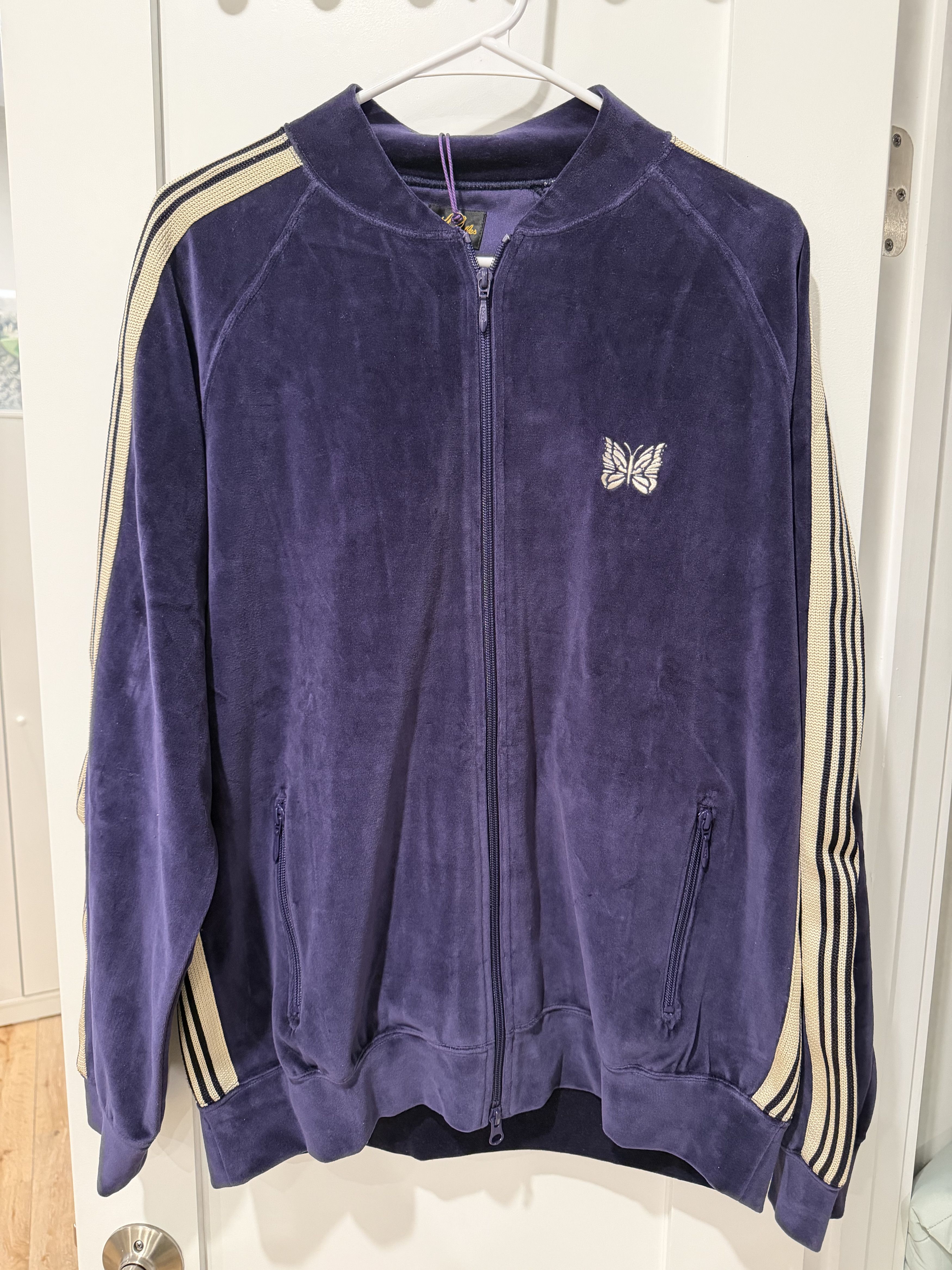 Needles Needles Velour Track Jacket - Navy Size US XL / EU 56 / 4 - 1 Thumbnail