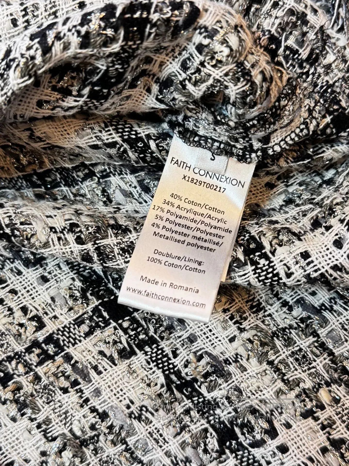 Faith Connexion Faith Connexion Black White Checkered Shirt. Size US S / EU 44-46 / 1 - 6 Thumbnail