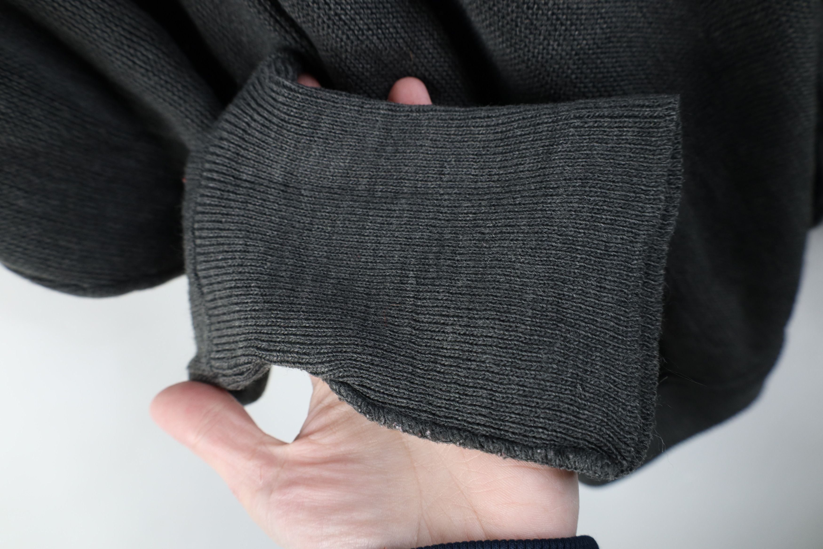 Vintage Vintage 90s Streetwear Knit Cardigan Sweater Dark Gray USA Size US XL / EU 56 / 4 - 7 Thumbnail