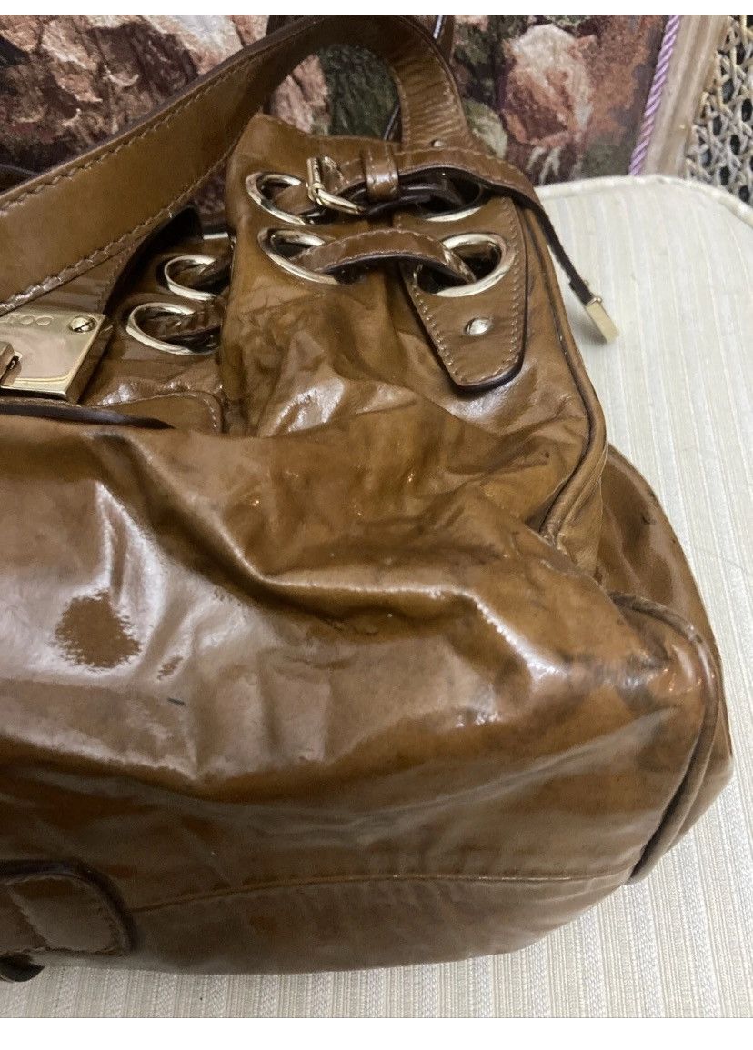 Jimmy Choo Jimmy Choo Ramona Patent Leather Bag Hobo Bag Size ONE SIZE - 16 Thumbnail