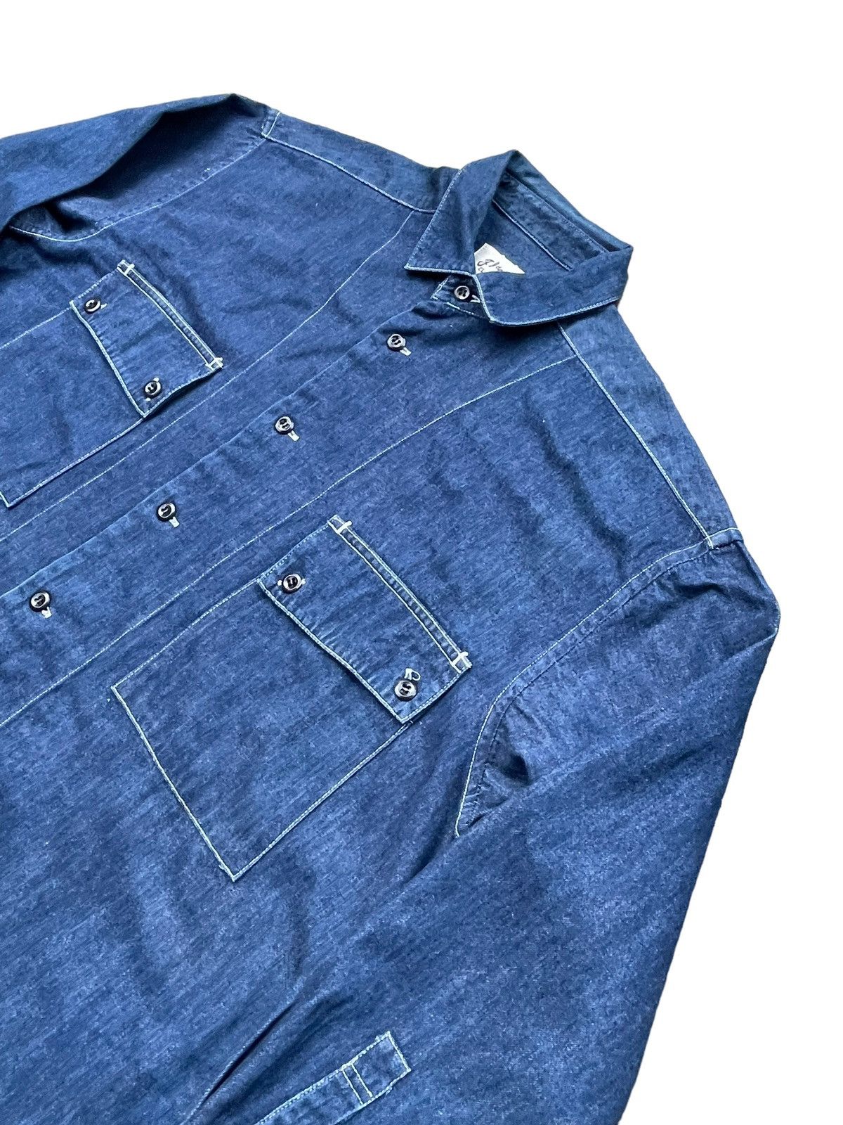 Japanese Brand × Vintage Vintage Flandre Denim Shirt Size US M / EU 48-50 / 2 - 2 Thumbnail
