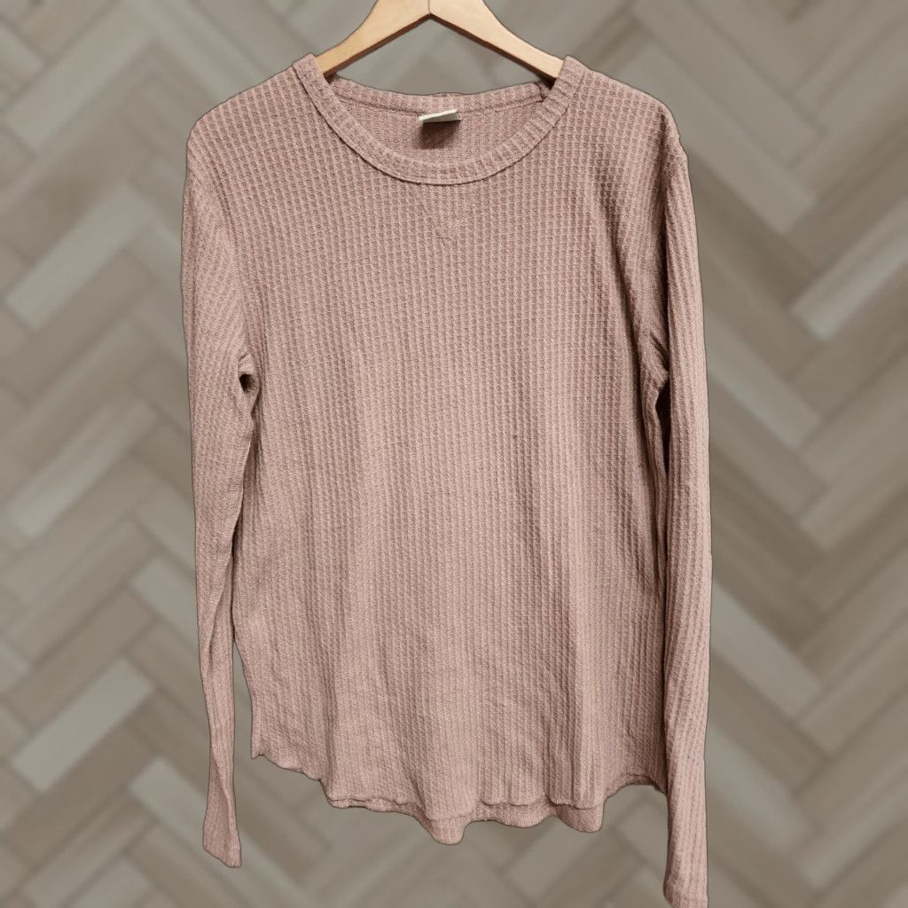 Urban Outfitters Urban Outfitters Womens Pink Long Sleeve Thermal T-Shirt Medium Size M / US 6-8 / IT 42-44 - 1 Thumbnail