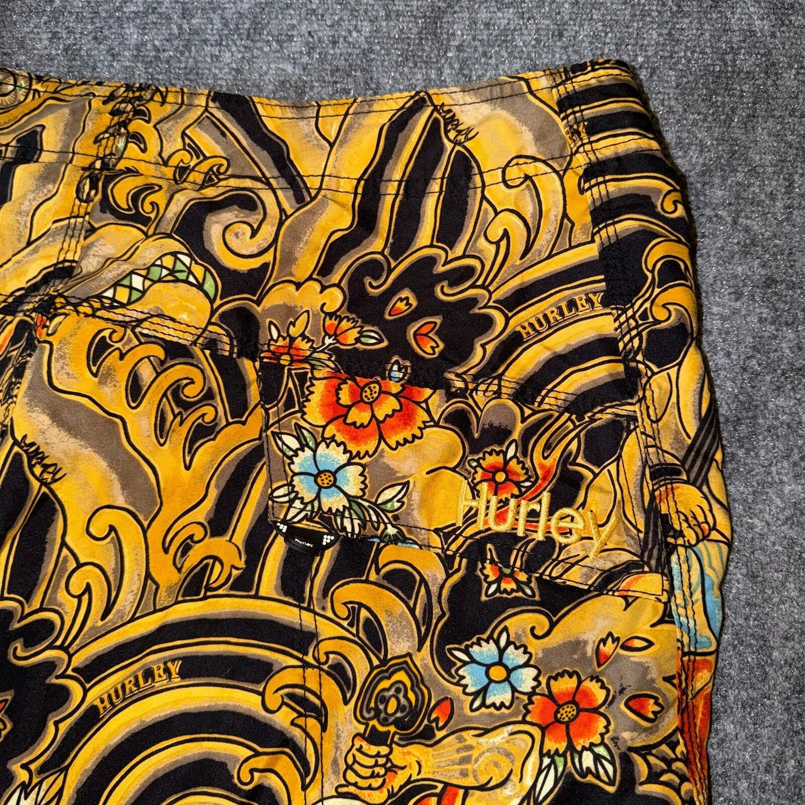 Hurley Hurley Gold Samurai Surf Board Shorts Mens XL Vtg y2k 90s Size US 36 / EU 52 - 5 Thumbnail