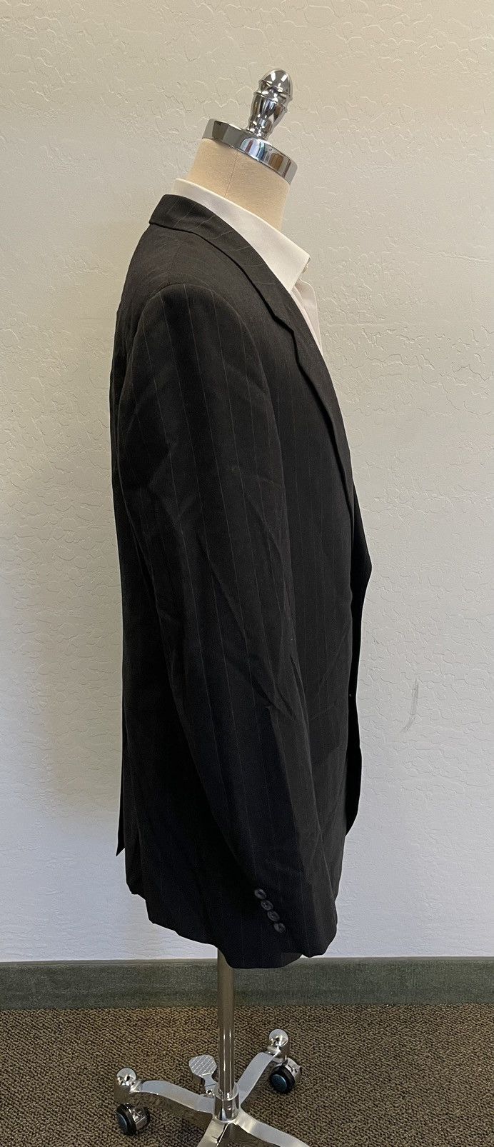 Aquascutum × Vintage Striped 3-Piece Wool Suit Size 44L - 6 Thumbnail