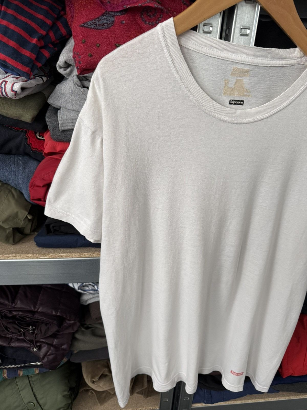Hanes × Supreme Supreme x Hanes T-Shirt Basic Unisex White Tee Box Logo Size US M / EU 48-50 / 2 - 6 Thumbnail