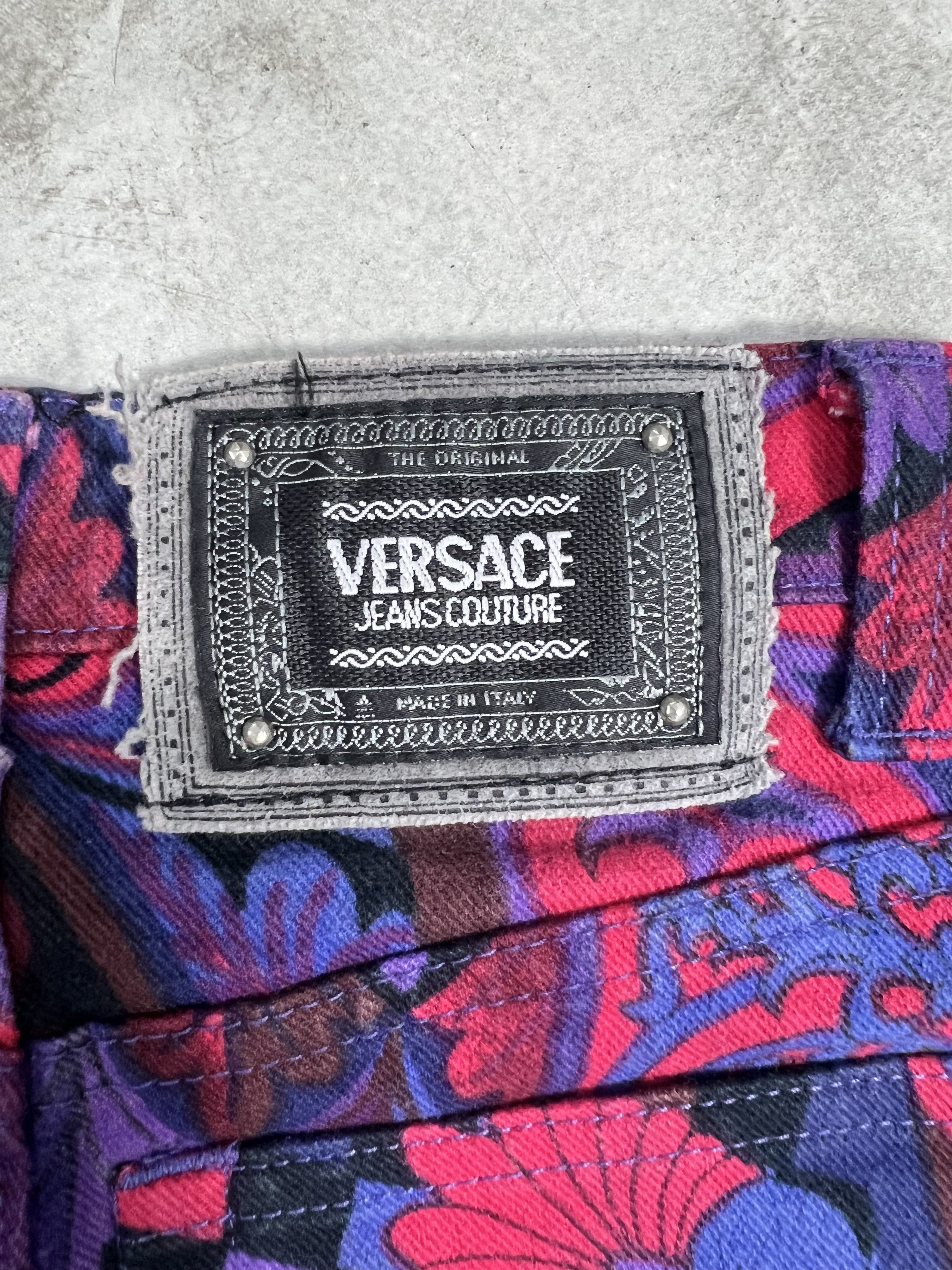 Versace Jeans Couture Vintage Versace Jeans Couture Print Denim Pant GTMPT154 Size 22" - 3 Thumbnail