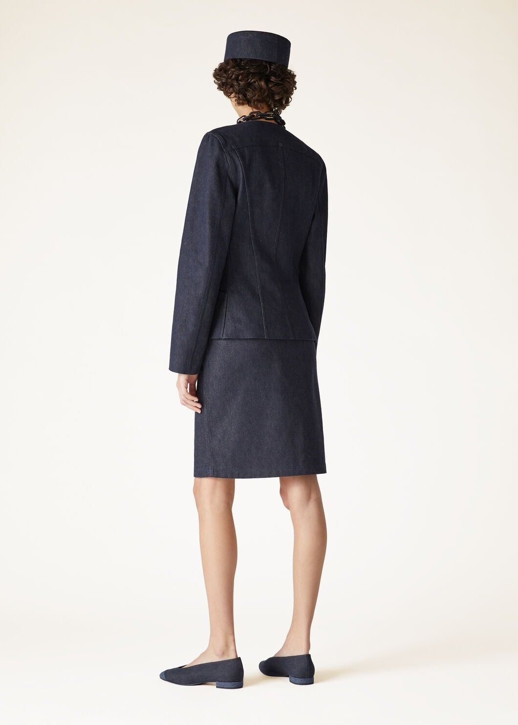 Loro Piana o1srvl11e0825 FAO5682 Beryl Midi Skirt in Blue Size 26" / US 2 / IT 38 - 5 Thumbnail