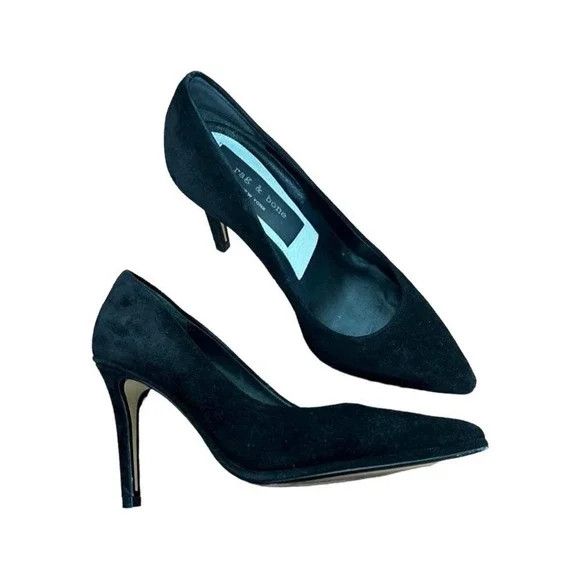 Rag & Bone Rag & Bone Black Suede Pumps Heels Size US 5.5 / IT 35.5 - 1 Thumbnail