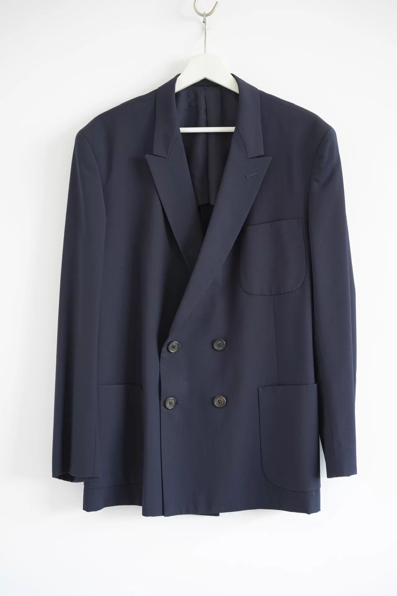 Yohji Yamamoto Yohji Yamamoto 90s Y's Men DB Wool Belt Blazer M Size US M / EU 48-50 / 2 - 1 Thumbnail