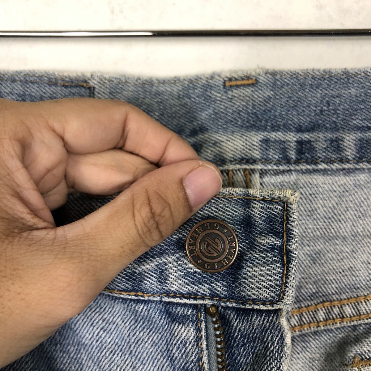 Japanese Brand 🔥90’s Vintage Distressed Denim GL Heart Japan Sugar Cane Size US 32 / EU 48 - 14 Thumbnail