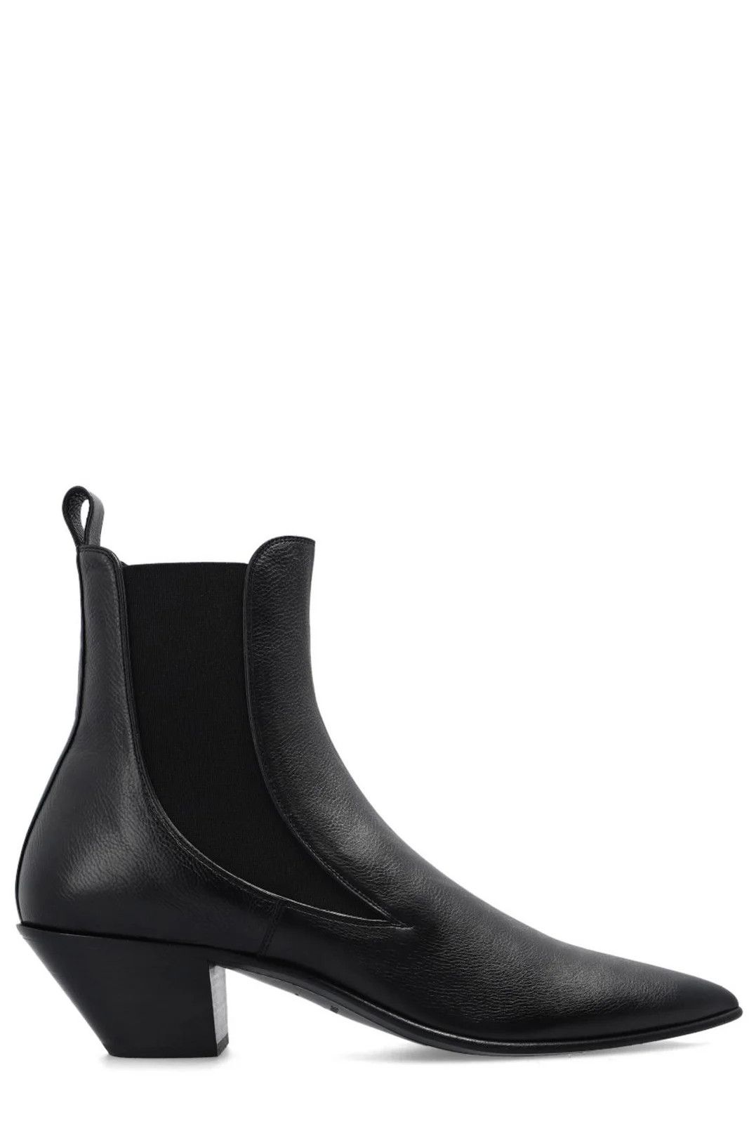 image of Saint Laurent Paris Ellis Pointed Toe Slip-On Boots in Black, Men's (Size 11)