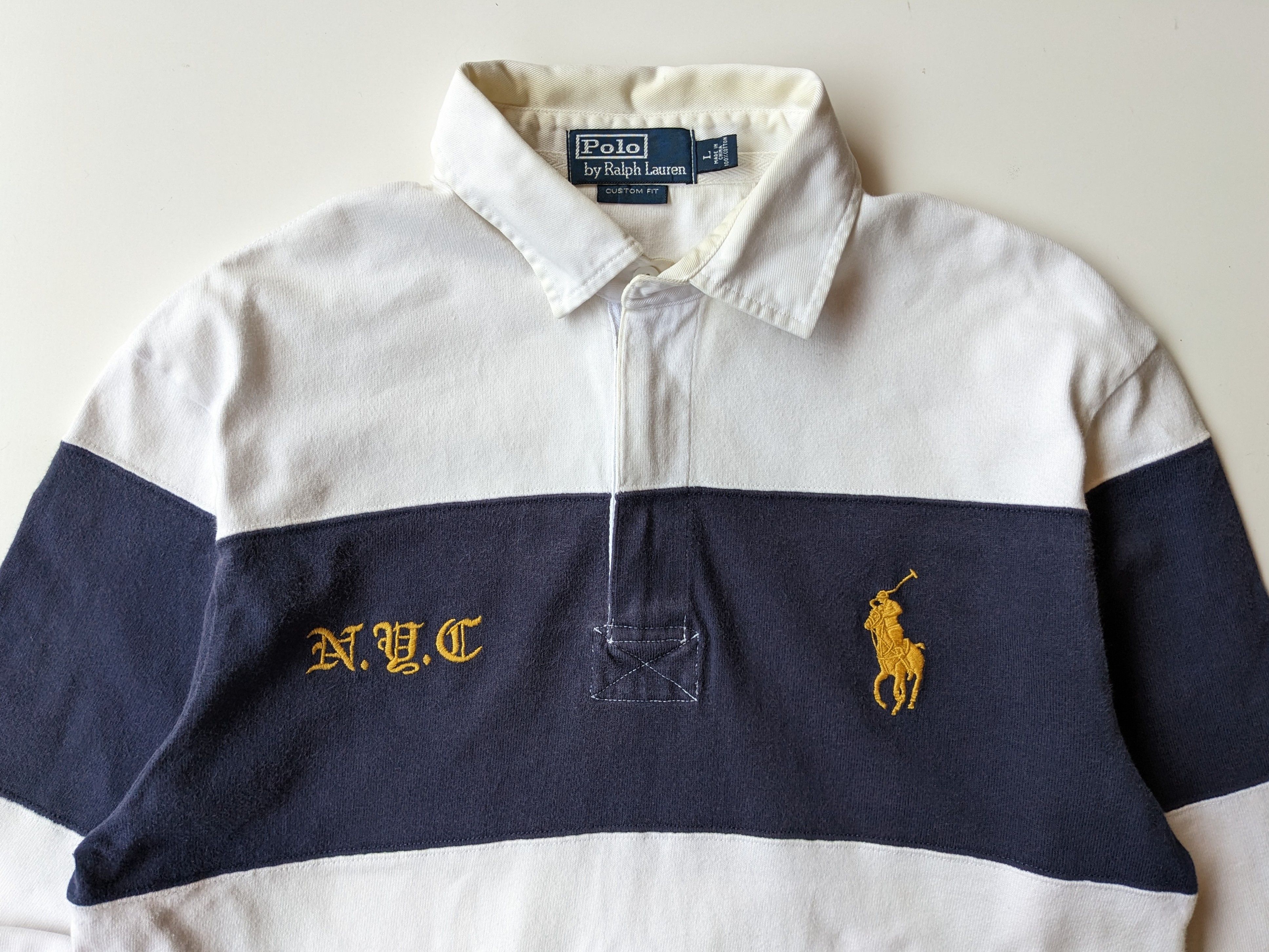 Polo Ralph Lauren Vintage Polo Ralph Laurent rugby half zipper shirt Size US L / EU 52-54 / 3 - 2 Thumbnail