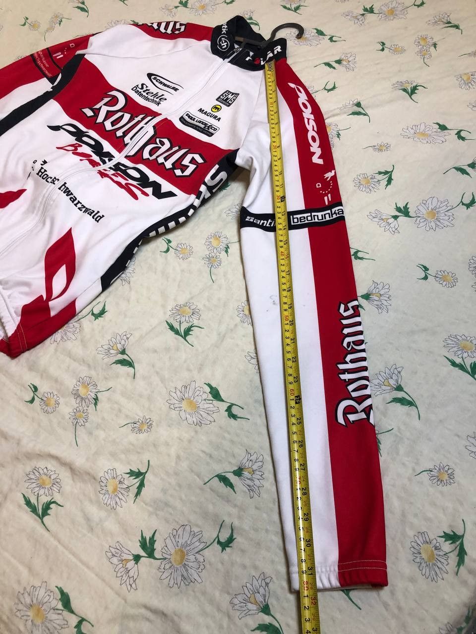 Vintage Cycling Jersey Mens Santini sportwear Size US L / EU 52-54 / 3 - 7 Thumbnail