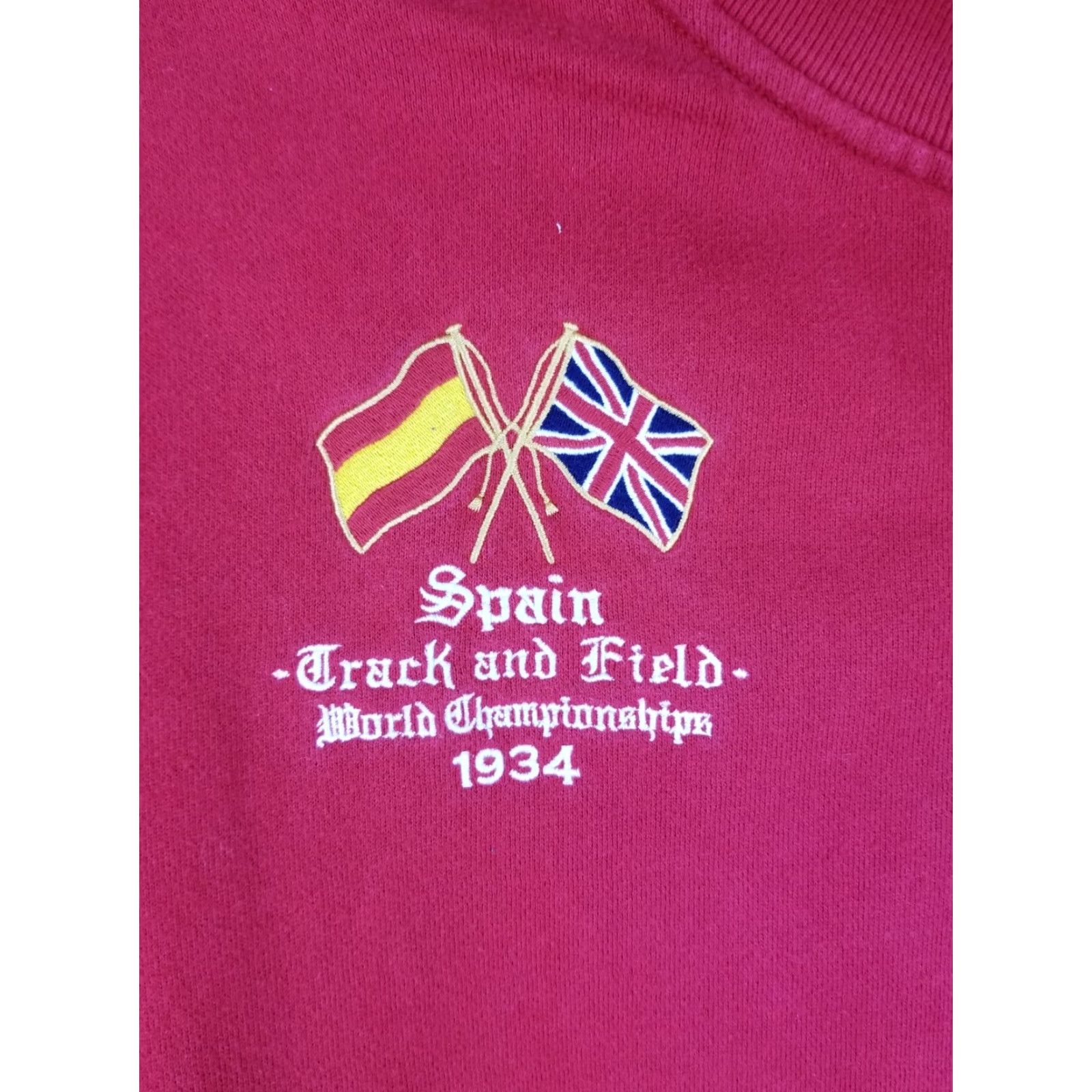 Polo Ralph Lauren VINTAGE Y2K RALPH LAUREN POLO SPAIN RED TRACK & FILED SWEAT TRACK TOP SZ LARGE Size US M / EU 48-50 / 2 - 3 Thumbnail
