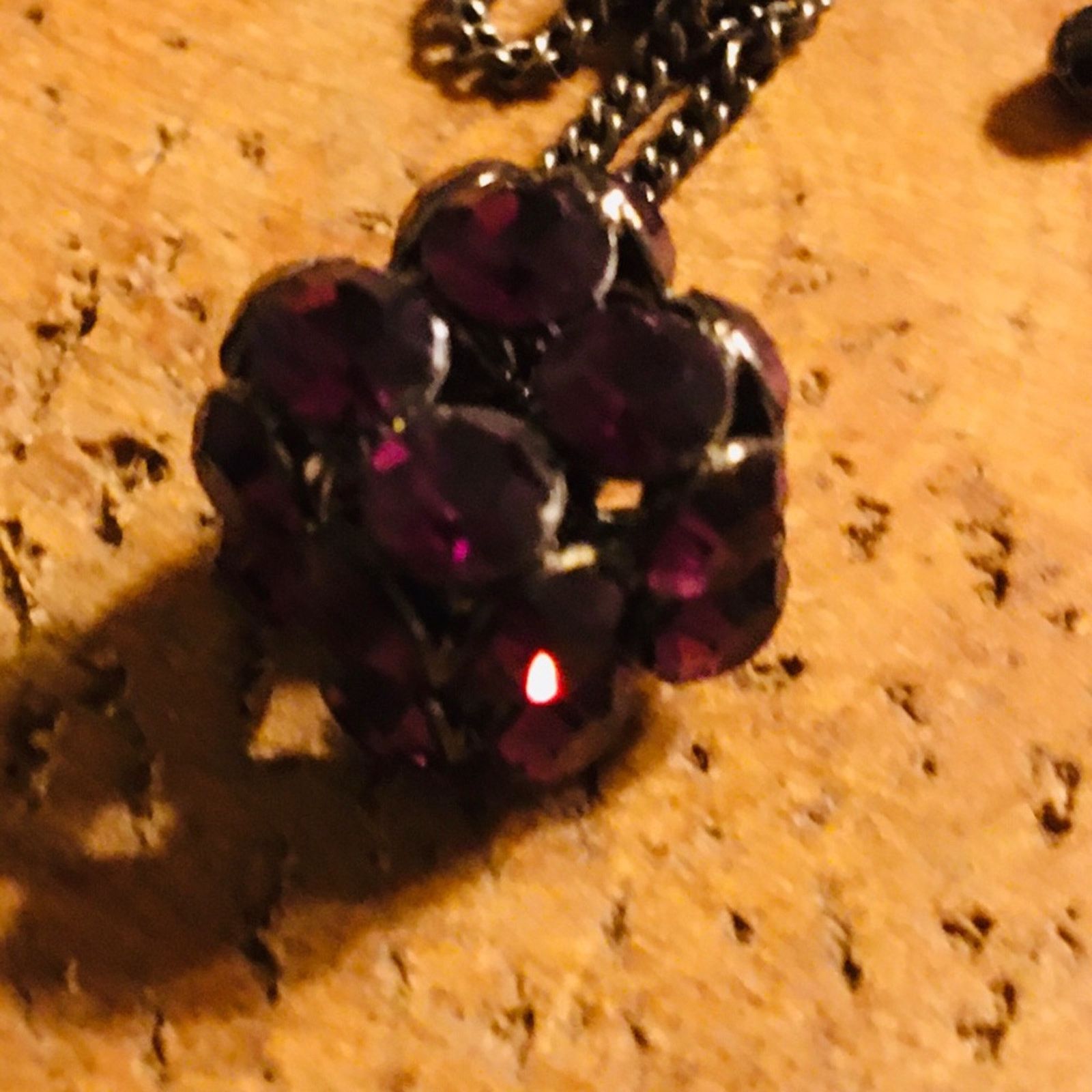 Vintage Vintage purple crystal cube gunmetal necklace Size ONE SIZE - 3 Thumbnail