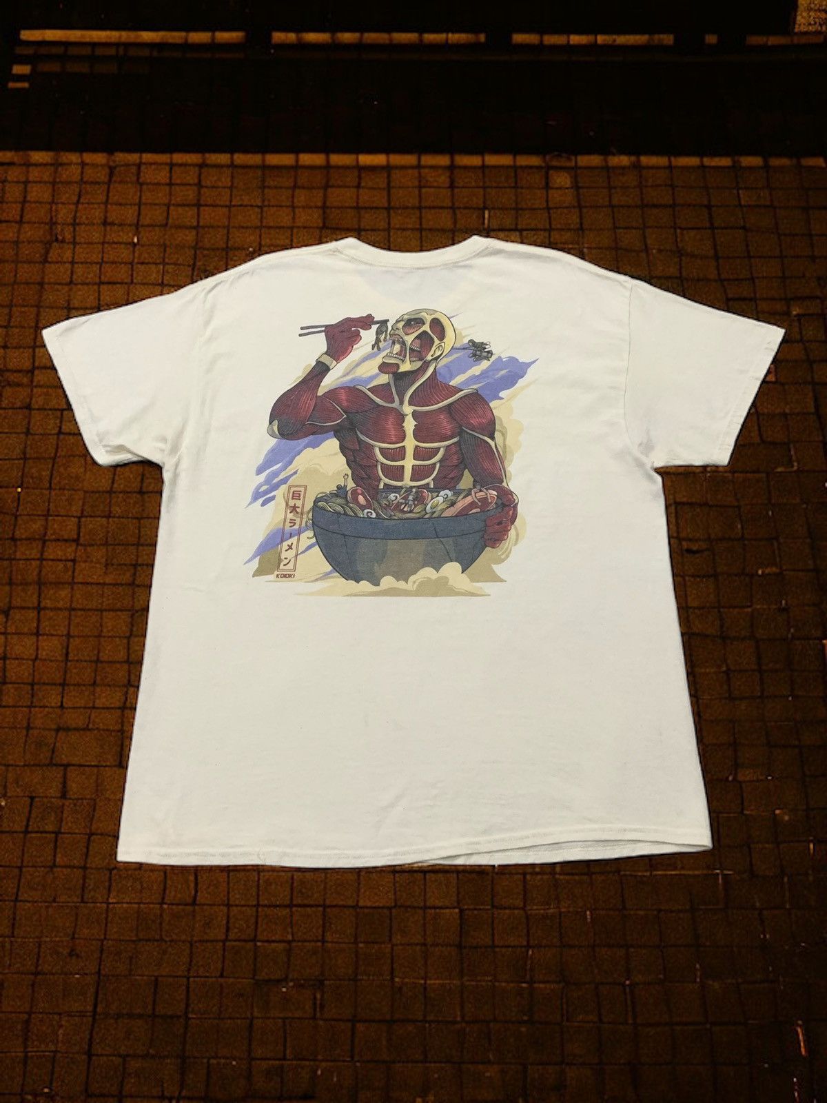 1200px x 1600px - Anima Ã— Cartoon Network Ã— Japanese Brand Attack on Titan Colossal Titan  Eating Ramen Anime Tshirt | Grailed