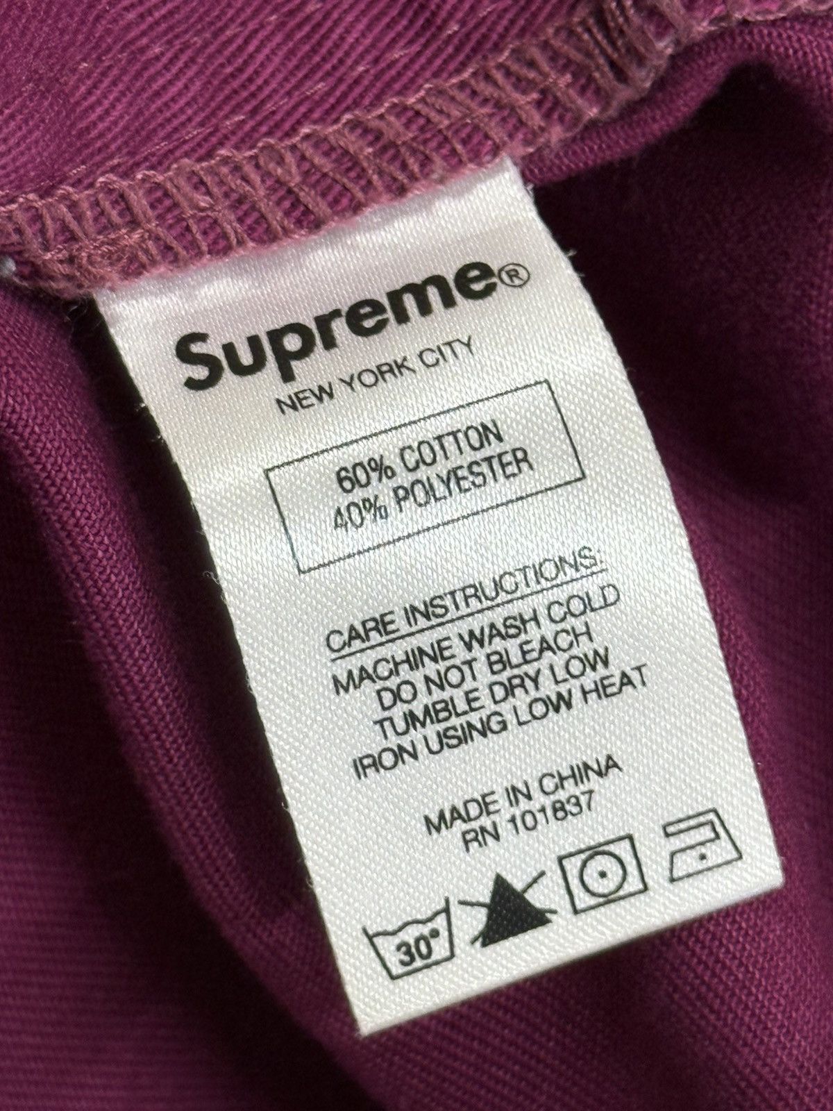 Supreme Supreme Studded Work Pant Burgundy Sz. 34 FW20 Size US 34 / EU 50 - 7 Thumbnail