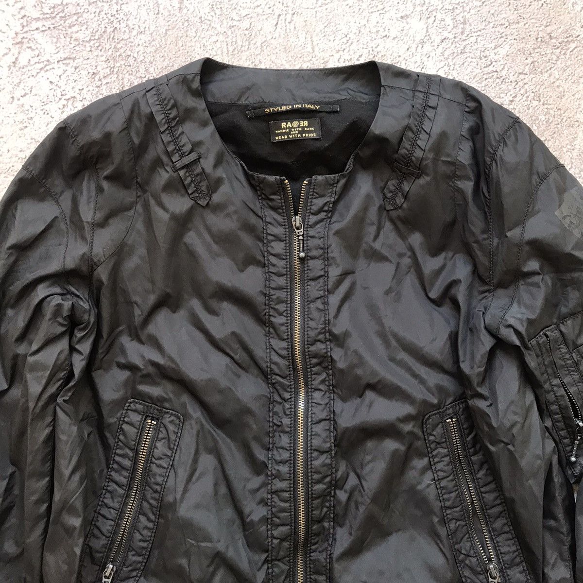 Vintage Vintage 90s Black Bomber Jacket Streetwear Y2K Skate Faded M Size M / US 6-8 / IT 42-44 - 2 Thumbnail