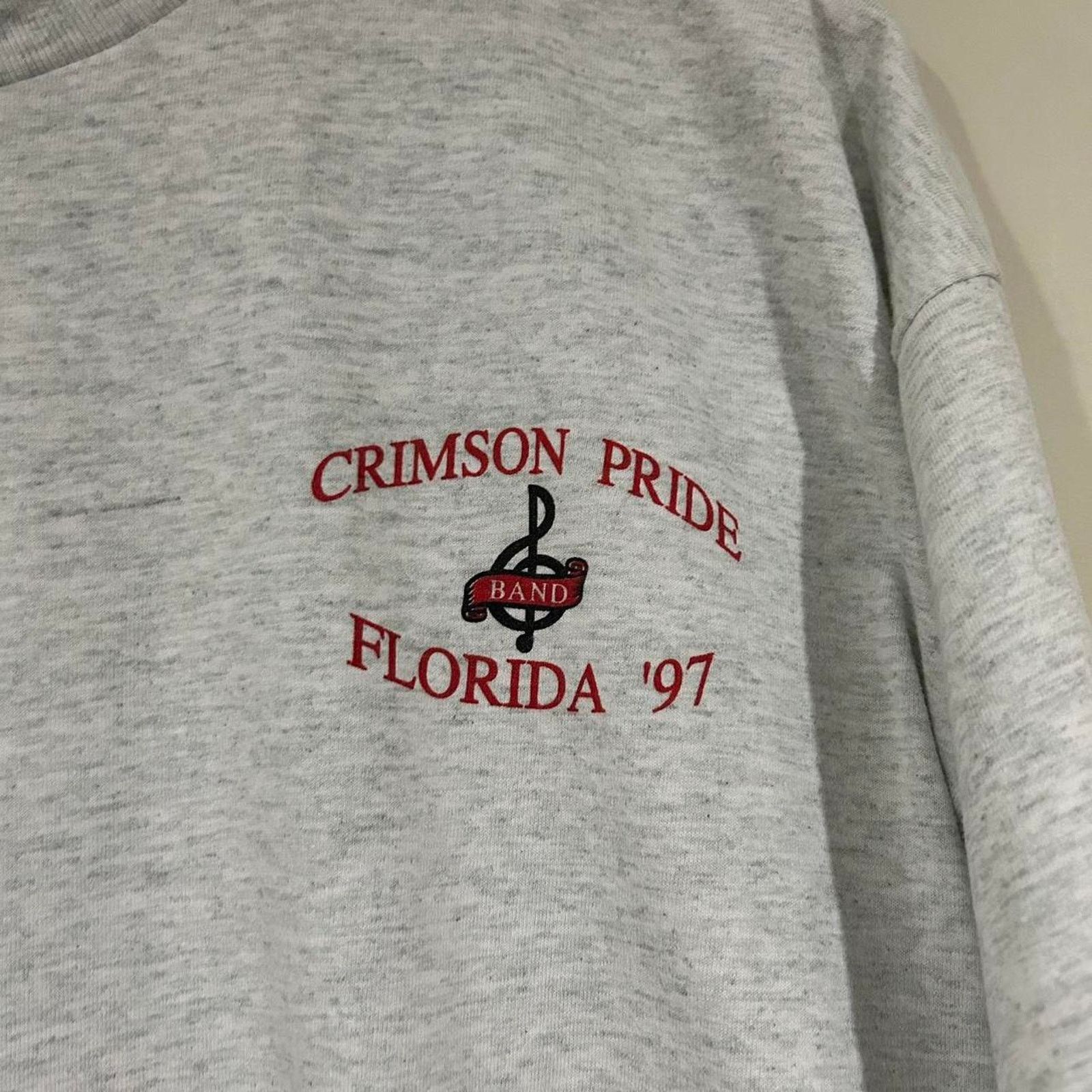 Fruit Of The Loom Vintage 1997 Crimson Pride Band Florida Bound Tee Shirt Size US XL / EU 56 / 4 - 4 Thumbnail