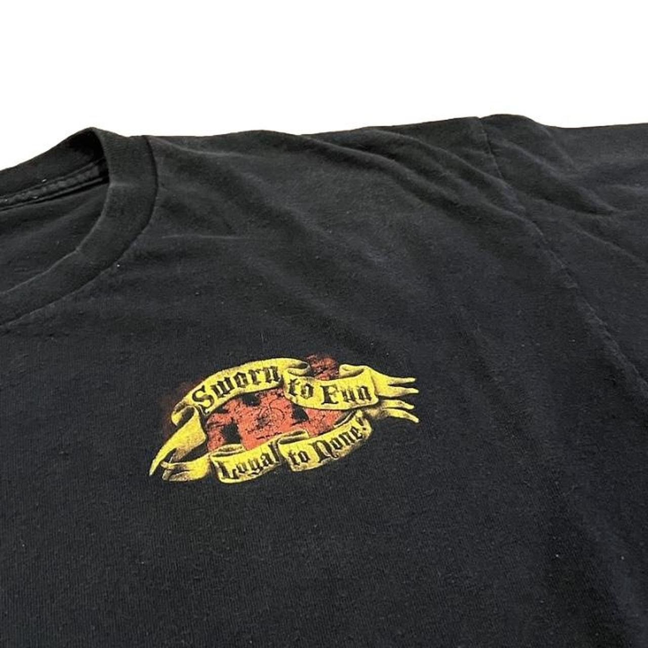 Delta Pirate Flames Skull Graphic Tee/T-Shirt Size US XL / EU 56 / 4 - 4 Thumbnail