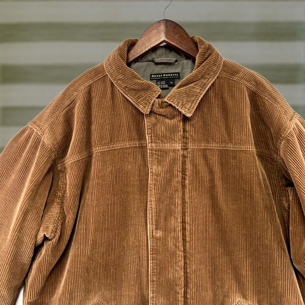 Royal Robbins Royal Robbins Corduroy Jacket Mens XL Brown Quilted Fleece Lined Field Coat Size US XL / EU 56 / 4 - 1 Thumbnail