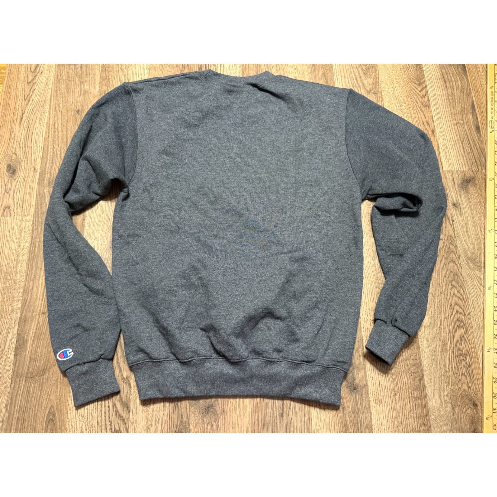 Champion Champion Sweater, Men's Small, Gray Red White, Crew Neck, UWRF Est. 1874, Logo, Pullover, Regular, Fall Winter Spring Summer, Knit, Shirt, Mens Size US S / EU 44-46 / 1 - 2 Thumbnail