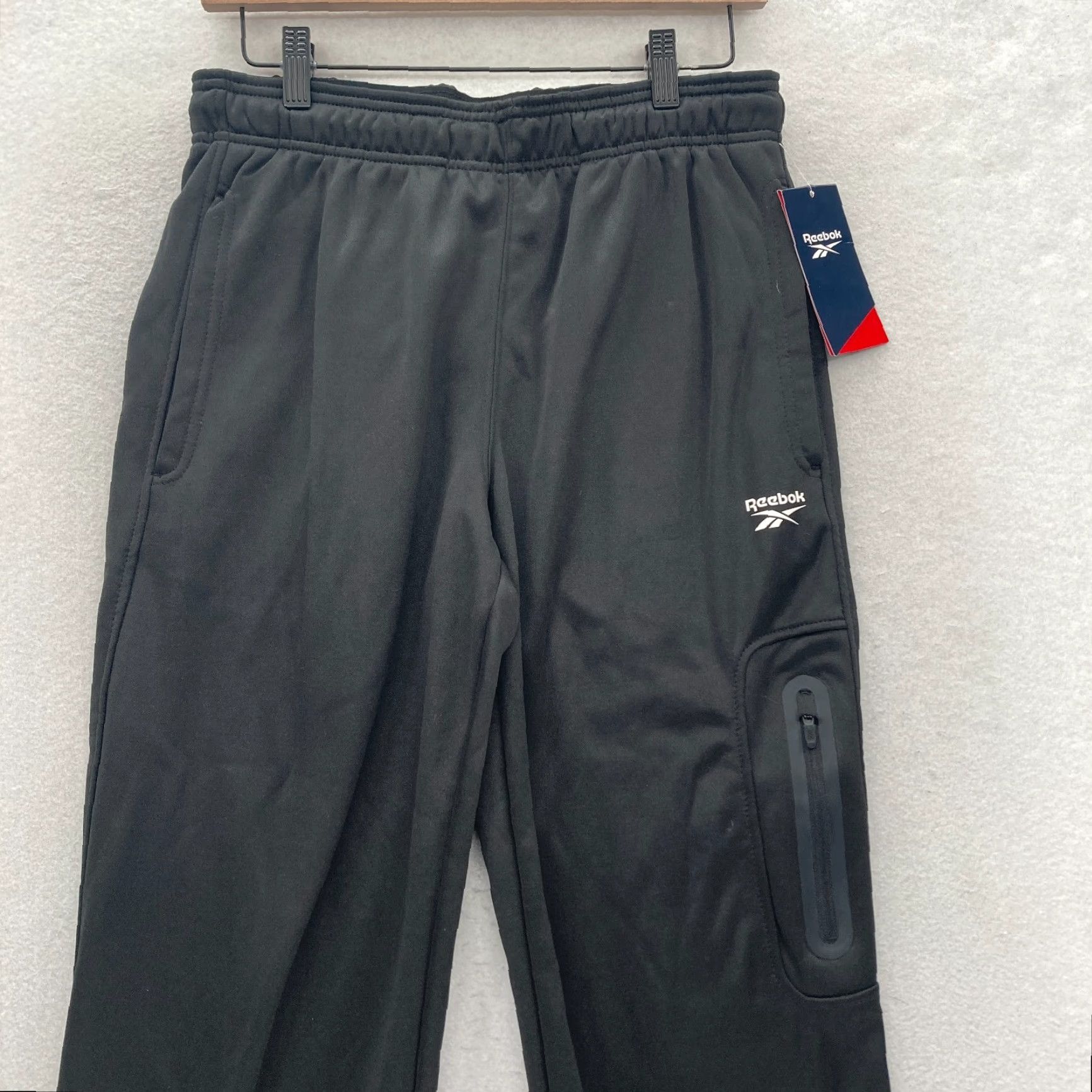 Reebok Reebok Tremont Pants Mens Small Slim Fit Straight Black Zip Pocket Travel Size US 29 - 2 Thumbnail