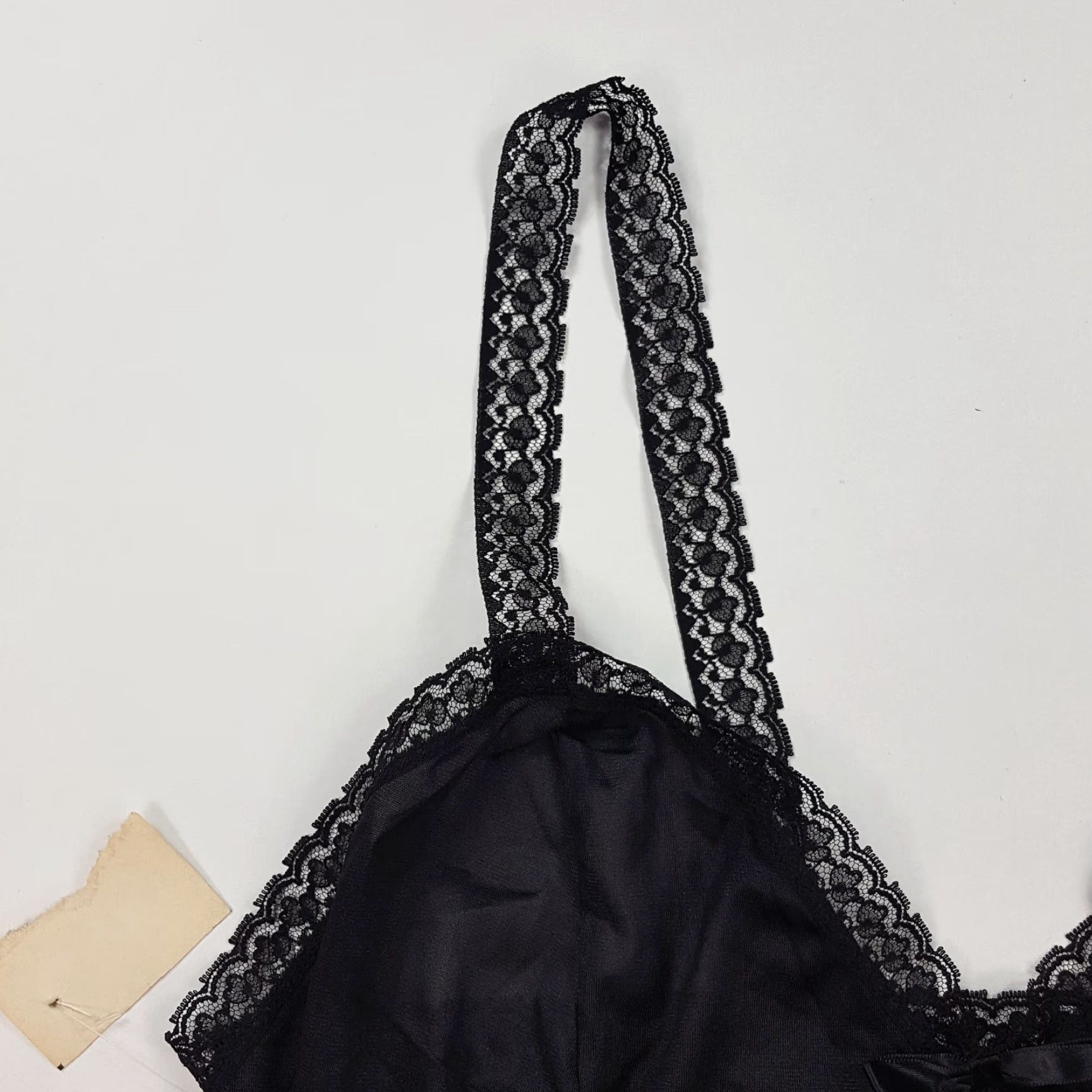 Vintage Vintage 80s Black Lace Camisole Lingerie Night Shirt Women 2X Camisole Lace 80s 90s USA Made Cami Sleepwear Nightwear Women's Shirt Mens Women? Size XXL / US 16-18 / IT 52-54 - 2 Thumbnail