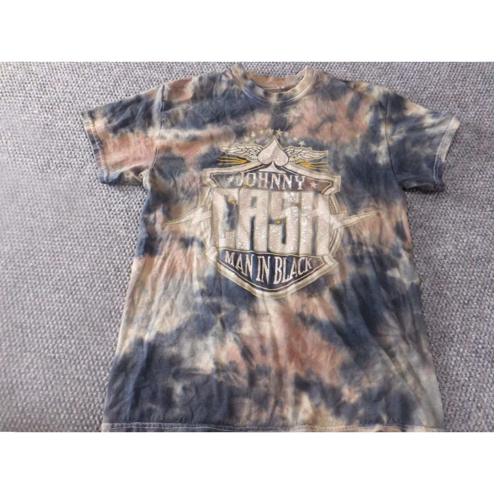 Vintage Johnny Cash Womens Shirt Medium Blue graphic tie-dye Short Sleeve Crew Neck Pullover Casual Regular Women's Shirt Blue Johnny Cash Shirt Size M / US 6-8 / IT 42-44 - 3 Thumbnail