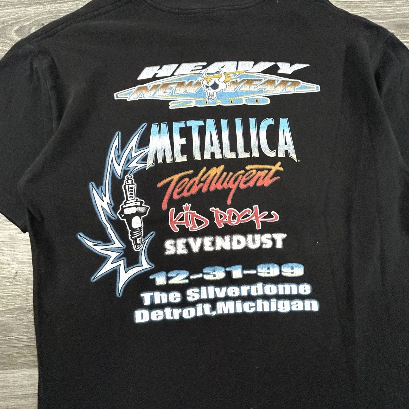 Vintage Vintage Metallica Shirt Mens Large Motor City Millennium Black Concert Tour 90s Size US L / EU 52-54 / 3 - 4 Thumbnail