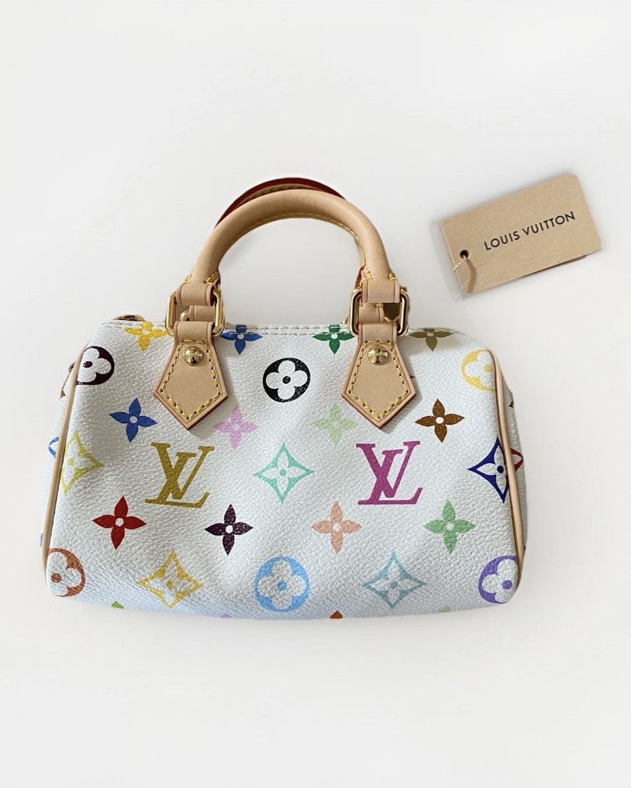 Louis Vuitton × Takashi Murakami Louis Vuitton Murakami White Nano Speedy 2025 NWT M13391 Size ONE SIZE - 4 Thumbnail