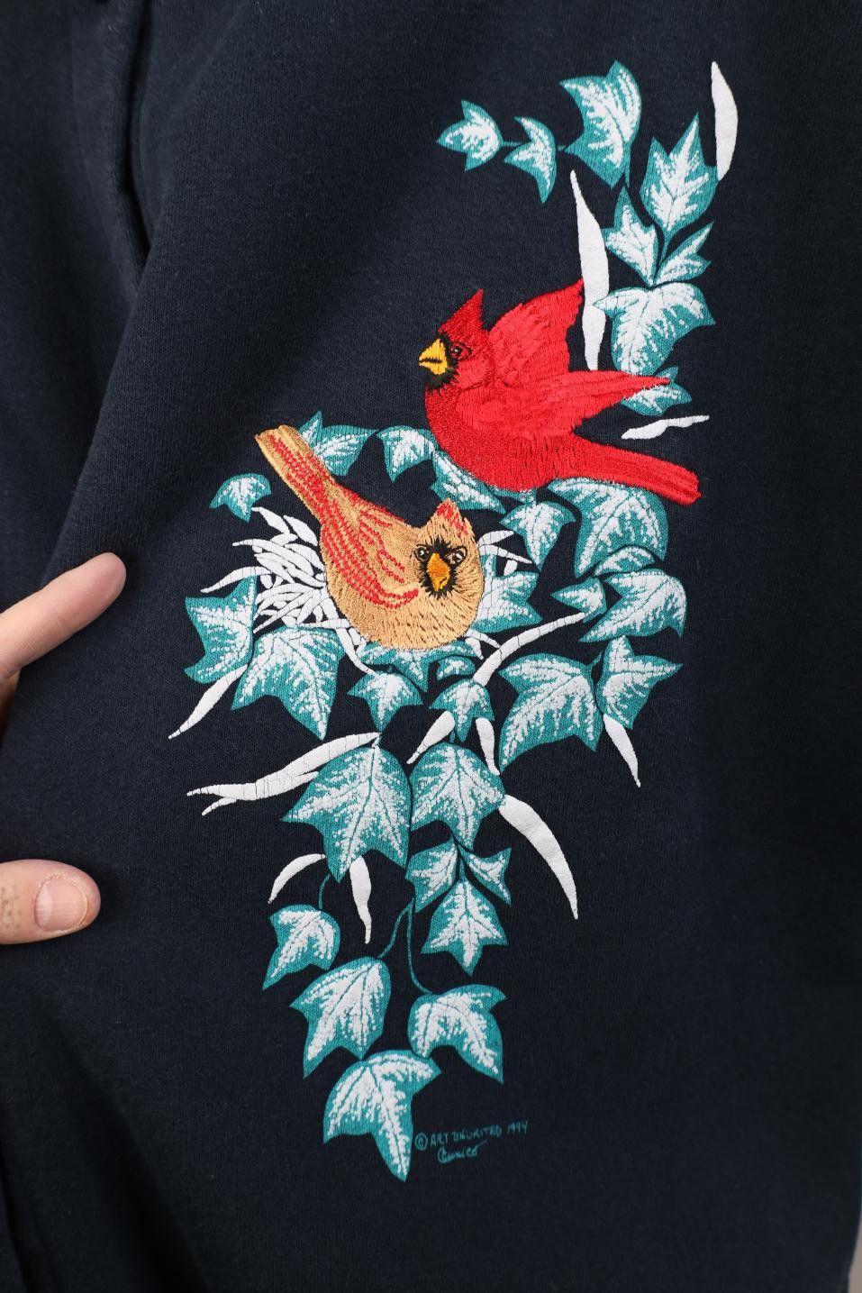 Vintage Vintage 90s Streetwear Nature Cardinal Bird Sweatshirt Size XL / US 12-14 / IT 48-50 - 4 Thumbnail
