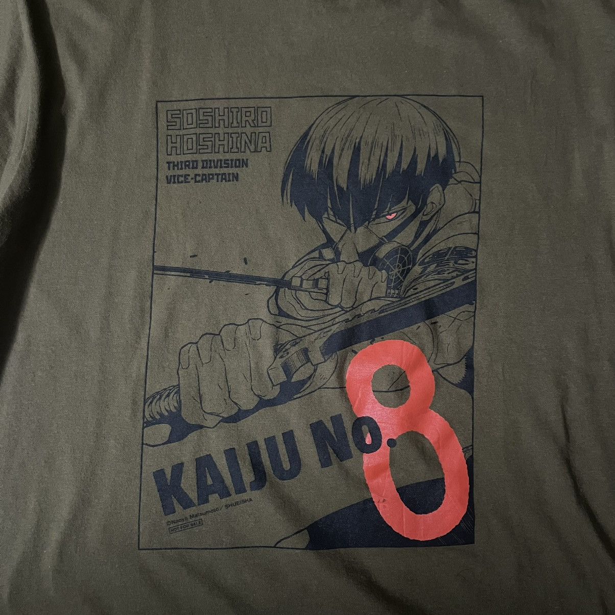 Anime × Vintage Kaiju No 8 "Not For Sale" Anime Third Division Vice-Captain Size US L / EU 52-54 / 3 - 3 Thumbnail