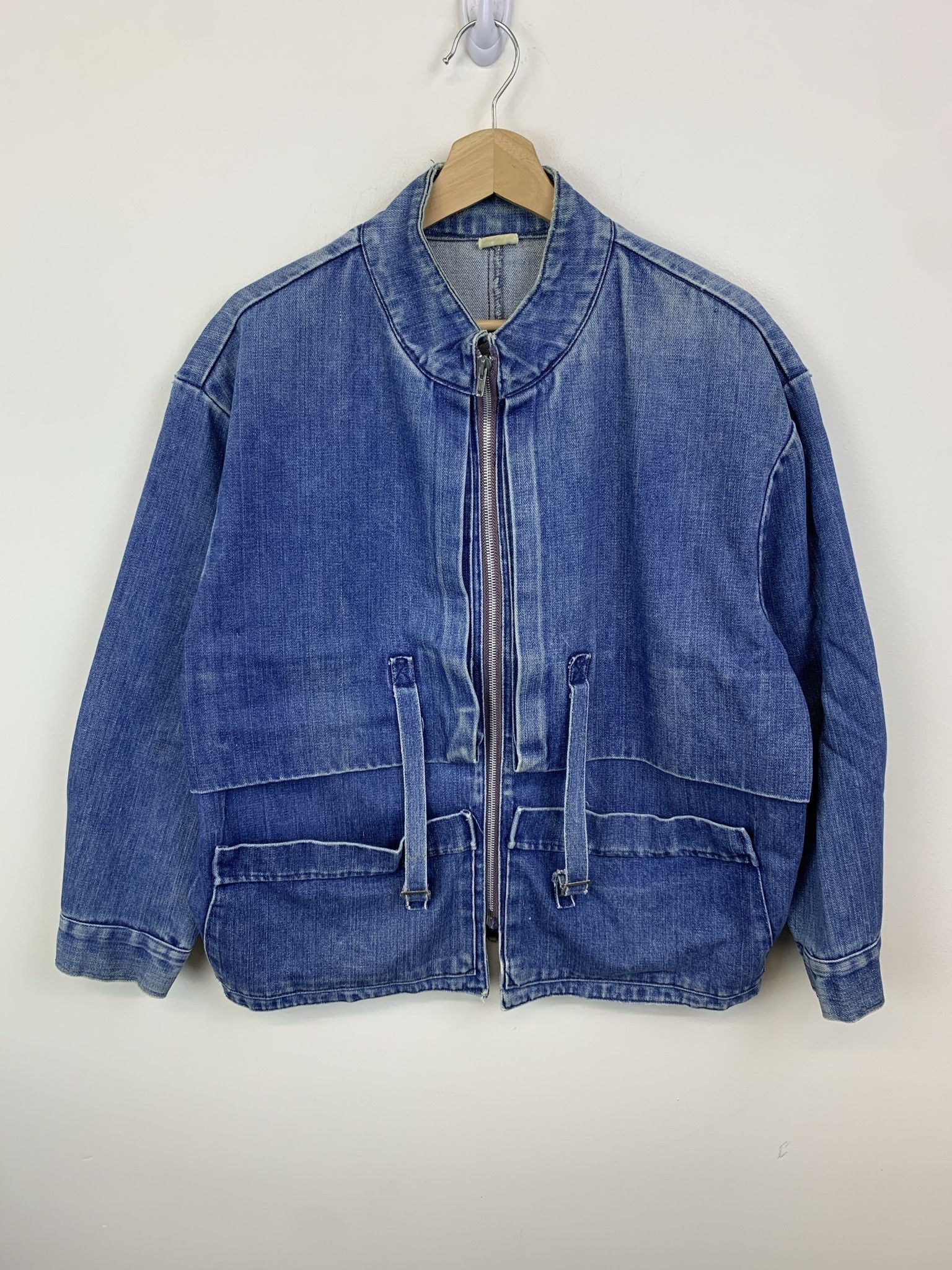 Levi's Vintage 1980s Denim Cargo Tactical Denim Zip Jacket Size L Size US L / EU 52-54 / 3 - 1 Thumbnail