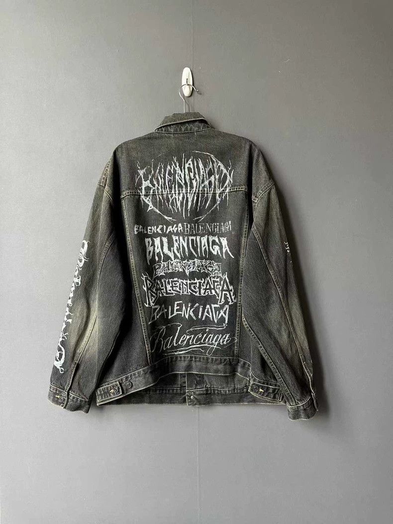 Balenciaga Balenciaga Sanskrit graffiti denim jacket Size US XS / EU 42 / 0 - 2 Thumbnail