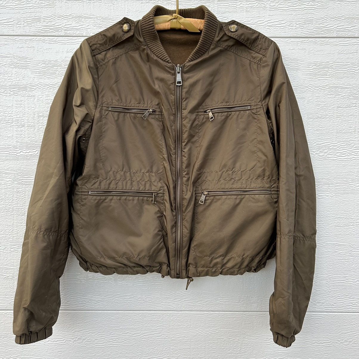 Burberry BURBERRY BRIT WOMENS REVERSIBLE CROPPED BOMBER JACKET Size M / US 6-8 / IT 42-44 - 1 Thumbnail
