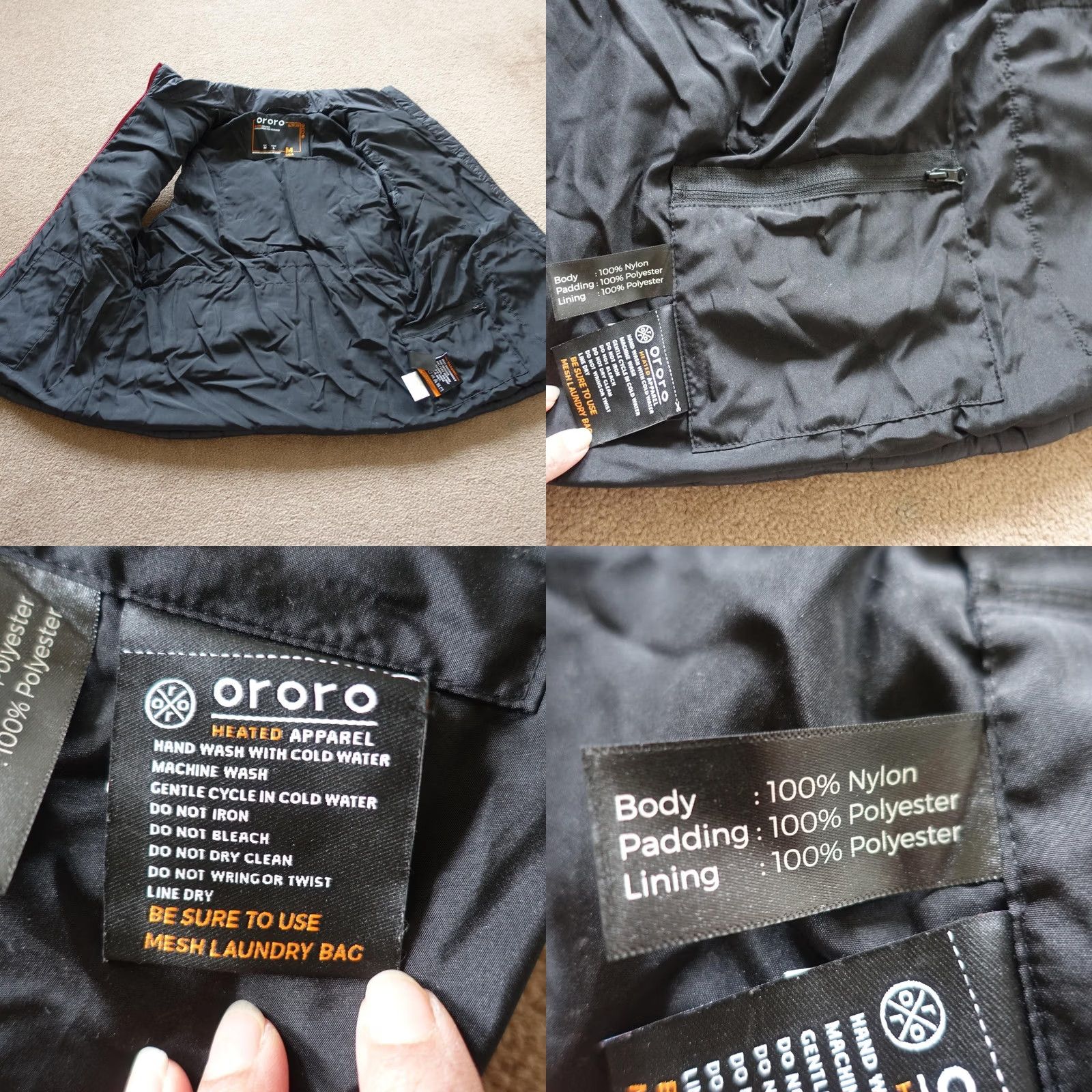 Vintage Ororo Womens Vest M Black Heated Quilted Puffer Zip No Battery Or Charger Outdoor Casual Travel Size M / US 6-8 / IT 42-44 - 9 Thumbnail