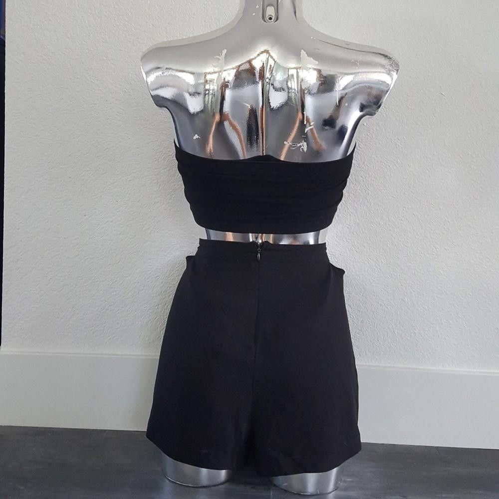 Forever 21 Black Side Cut Detailed F21 Short Size 32" / US 10 / IT 46 - 3 Thumbnail