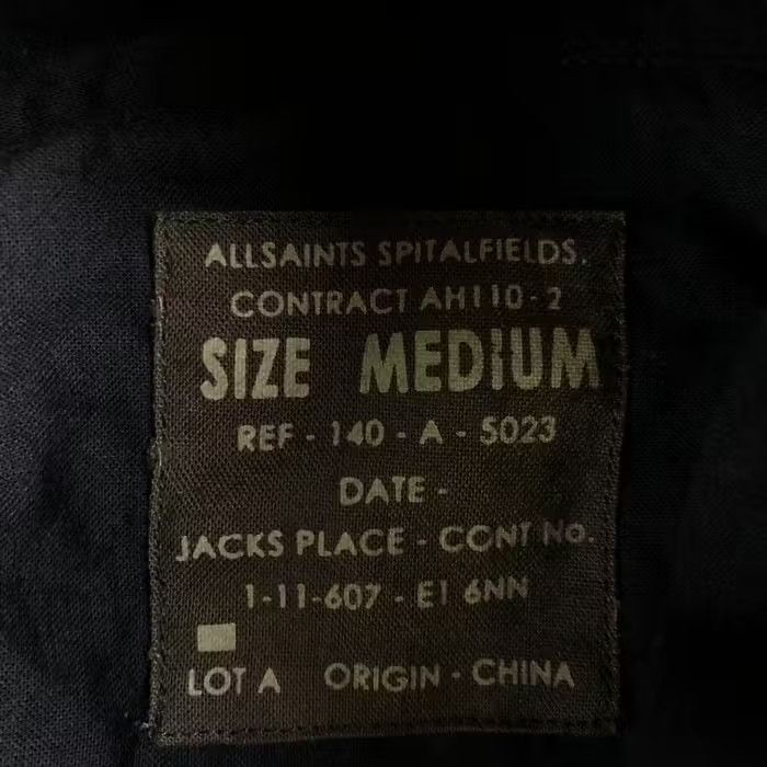 Allsaints Mens Shirt Long Sleeve Allsaints Blue Size M Size US M / EU 48-50 / 2 - 5 Thumbnail