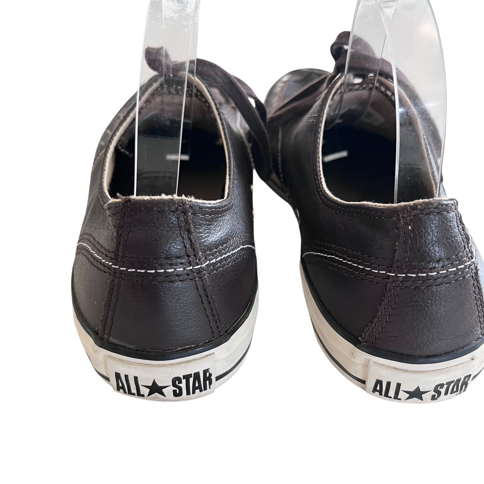 Converse Converse Unisex Brown Leather Lace Up Low Top Sneaker Size US 10 / EU 43 - 4 Thumbnail