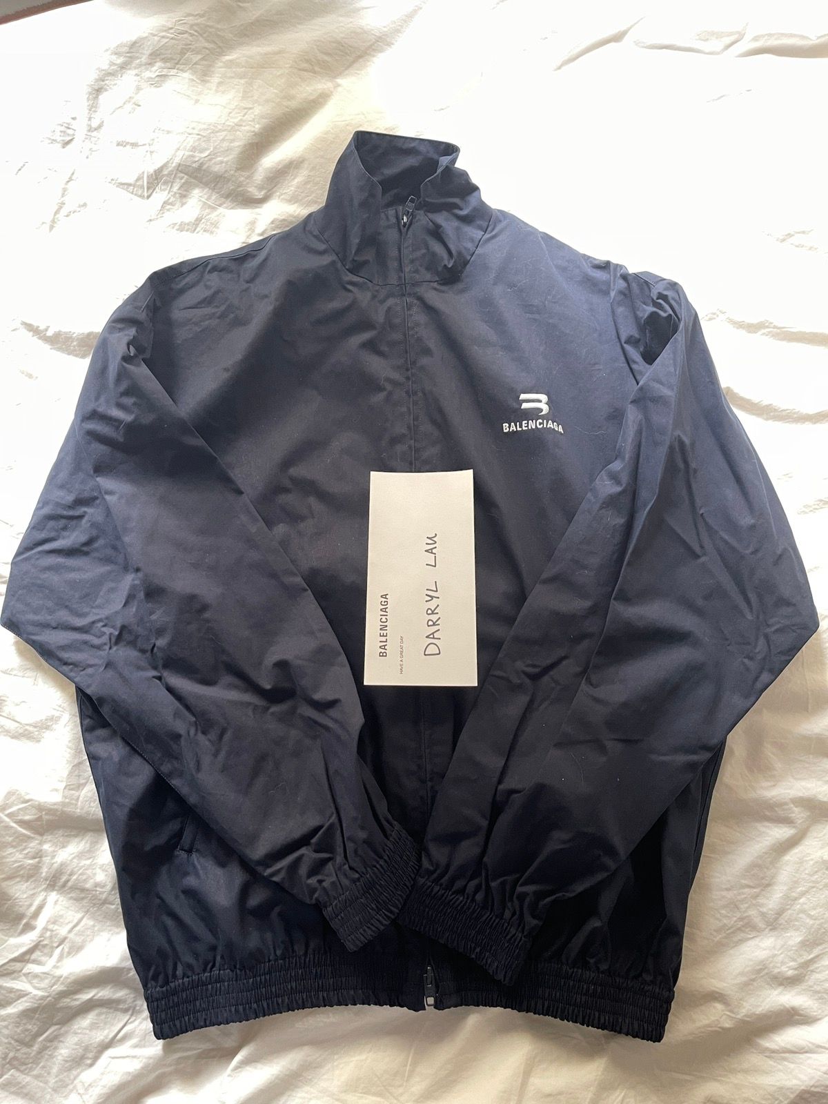 Pre-owned Balenciaga Sporty B Track Jacket In Navy