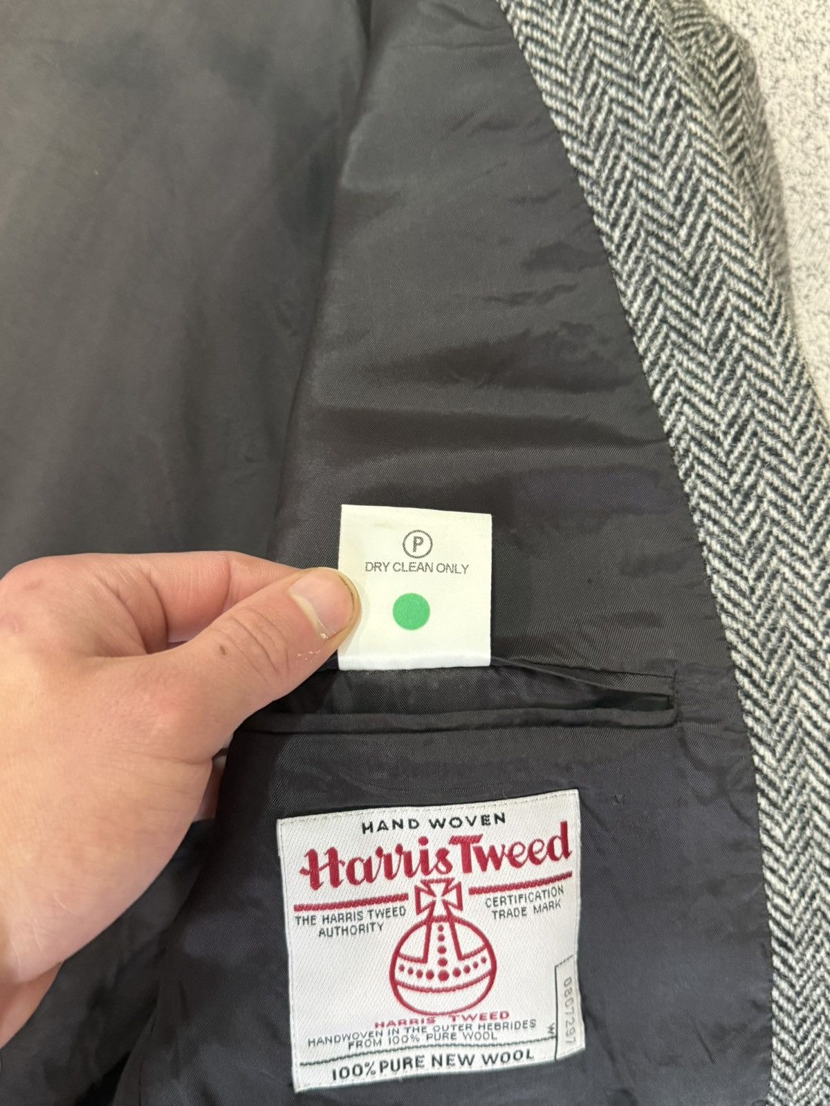 Harris Tweed Harris Tweed Herringbone Blazer Wool Men 44R Tailored Jacket Size 44R - 9 Thumbnail
