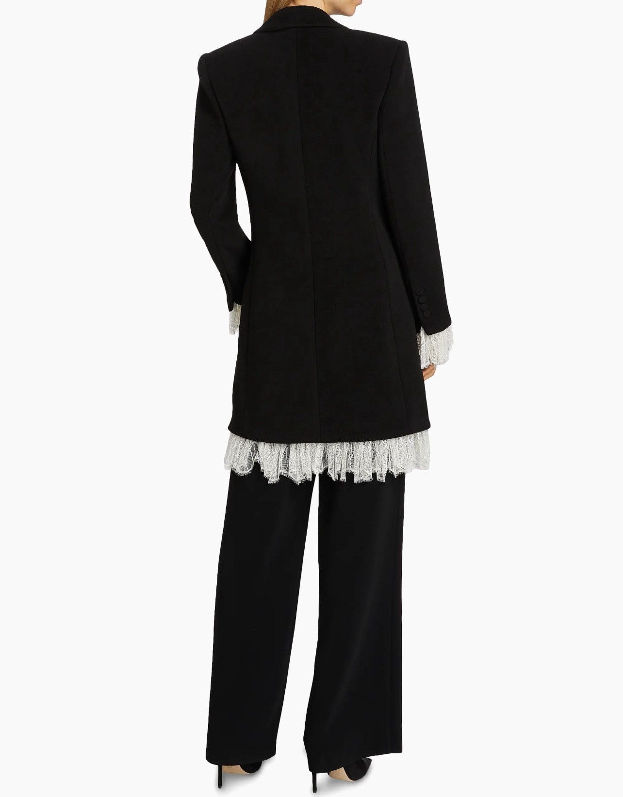 Cinq a Sept Cinq à Sept Roxie Lace-Trim Tailored Coat size S Size S / US 4 / IT 40 - 4 Thumbnail