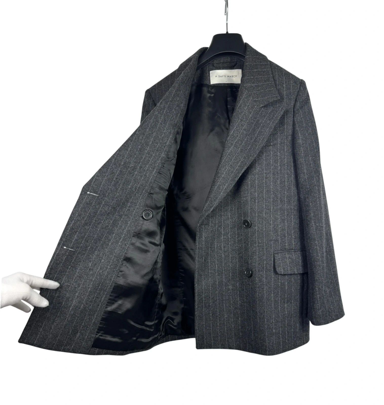 A Day's March A Day’s March Inu Double Breasted Wool Blazer Striped Size XS / US 0-2 / IT 36-38 - 10 Thumbnail